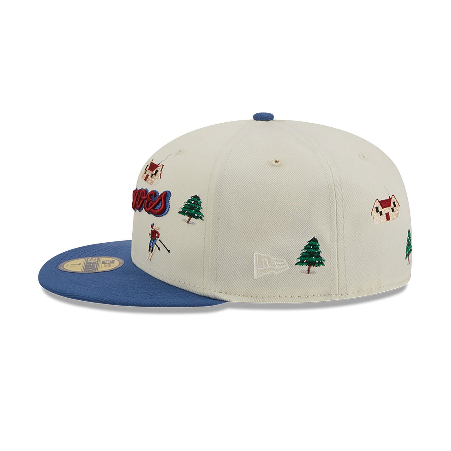 Atlanta Braves Snowboard Off White 59FIFTY Fitted Cap