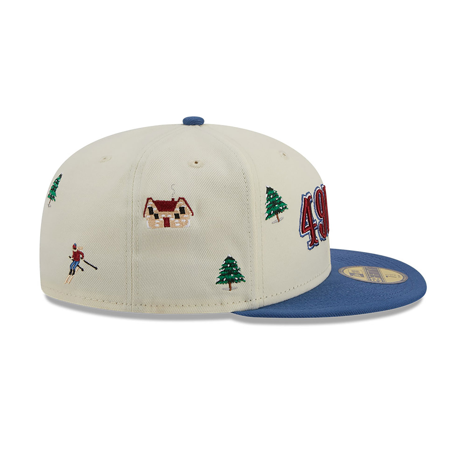 San Francisco 49ers Snowboard Off White 59FIFTY Fitted Cap