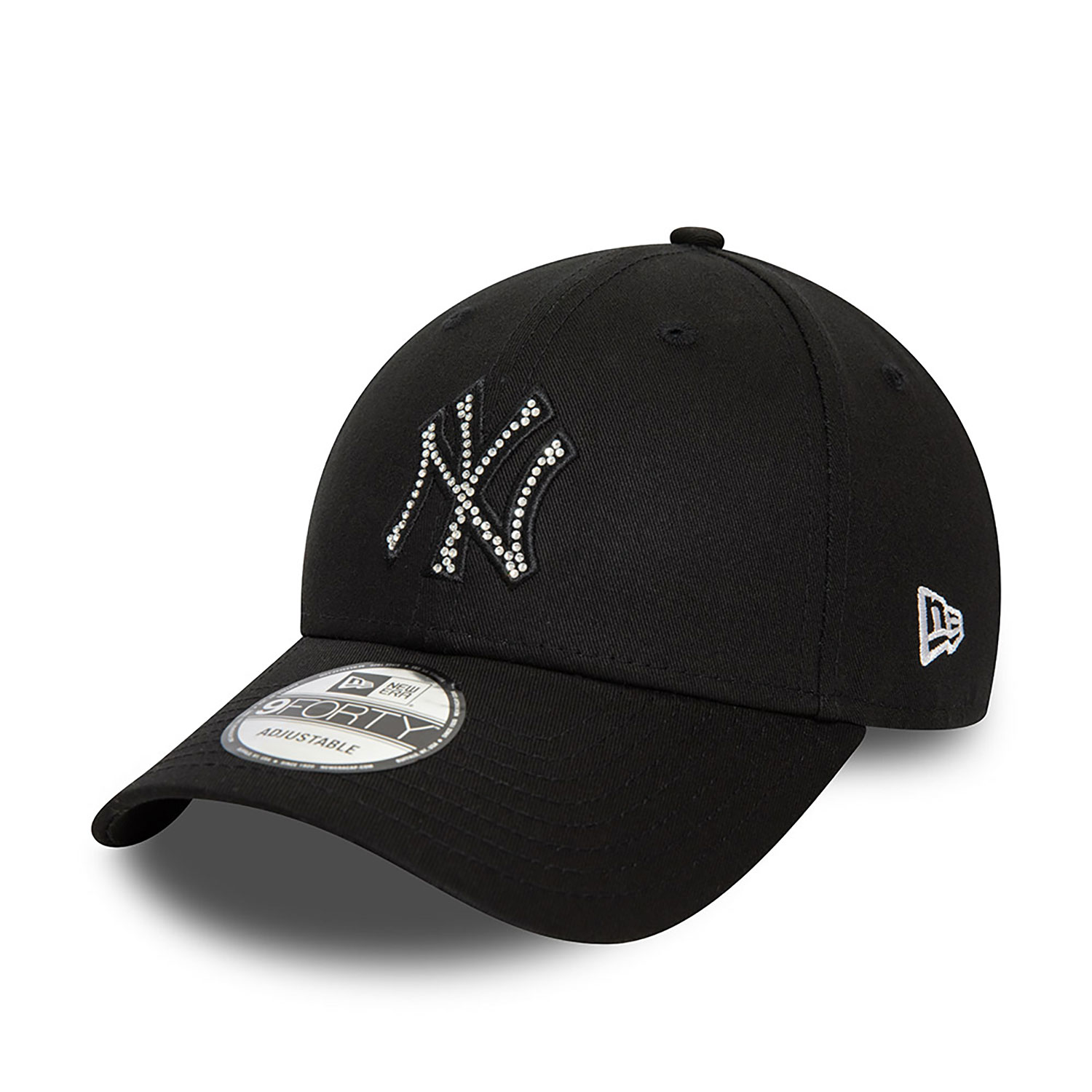 New York Yankees MLB Icy Rhinestone Black 9FORTY Adjustable Cap