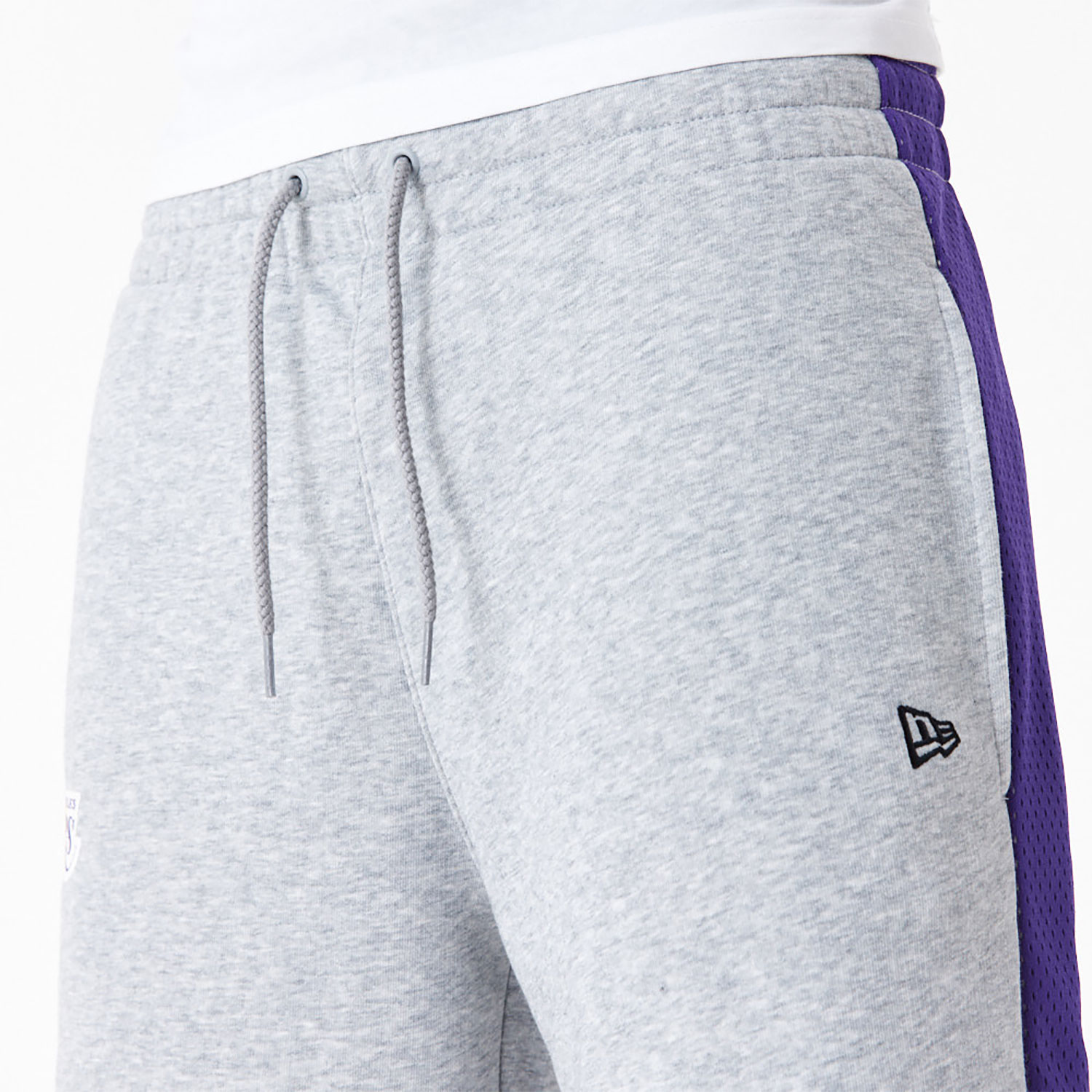 LA Lakers NBA Mesh Panel Grey Oversized Shorts