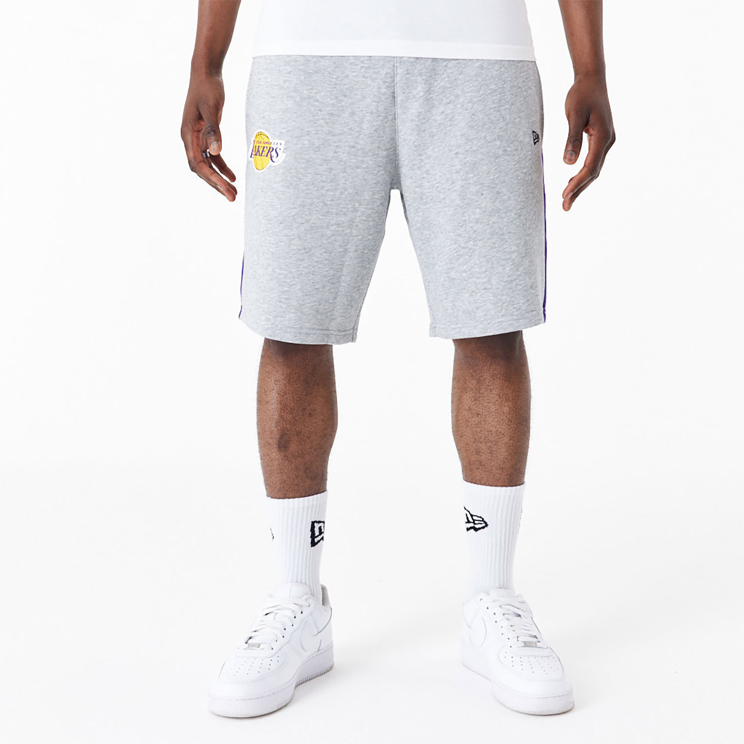 LA Lakers NBA Mesh Panel Grey Oversized Shorts