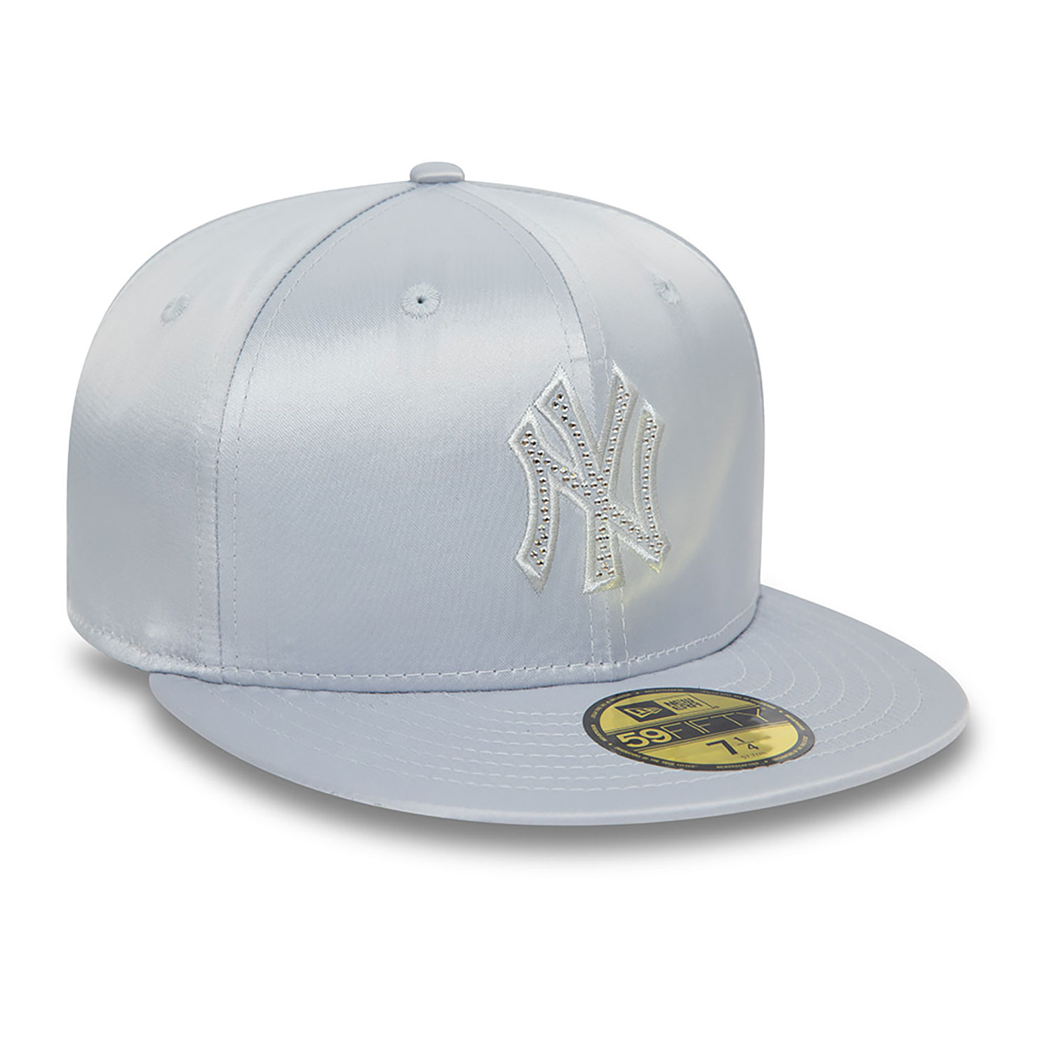 New York Yankees MLB Rhinestone Satin Pastel Blue 59FIFTY Fitted Cap