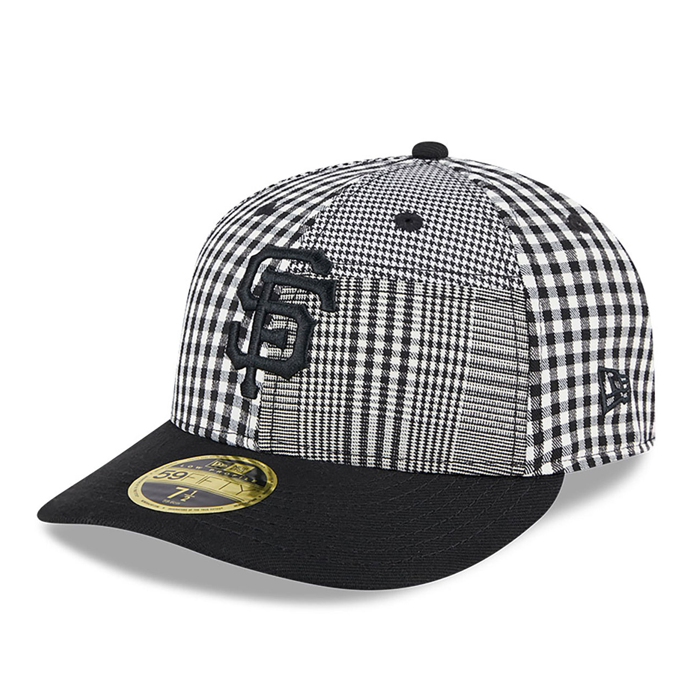 San Francisco Giants Patch Plaid Black Low Profile 59FIFTY Fitted Cap