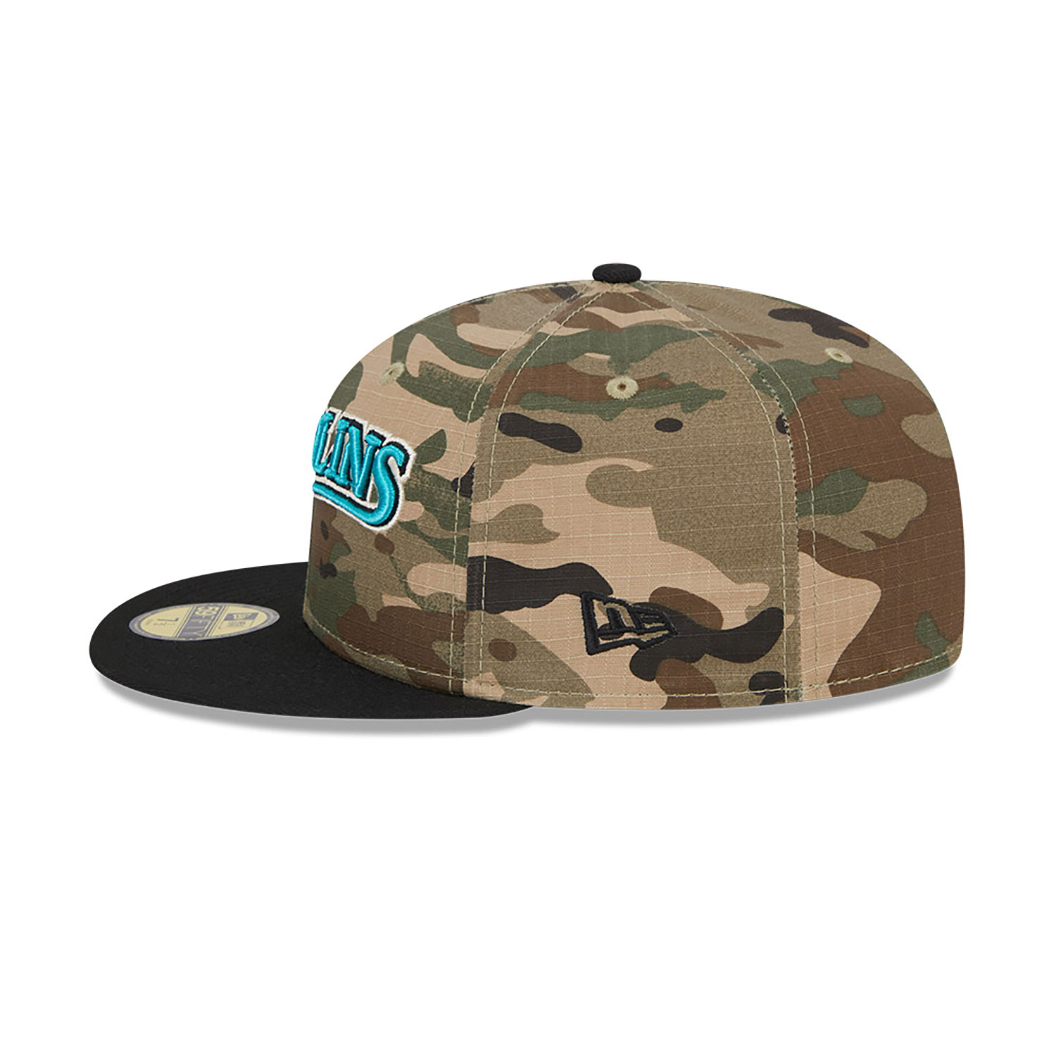 Miami Marlins Camo Crown All Over Print Green 59FIFTY Fitted Cap