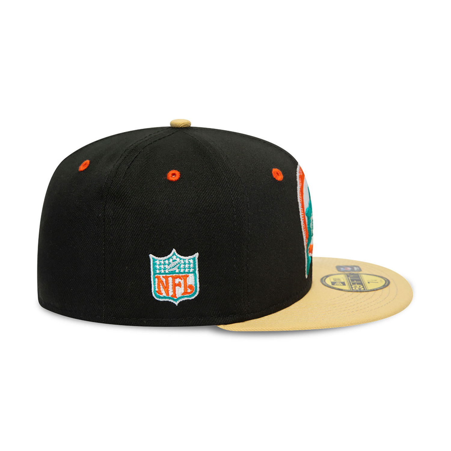 Miami Dolphins NFL Contrast Black 59FIFTY Fitted Cap