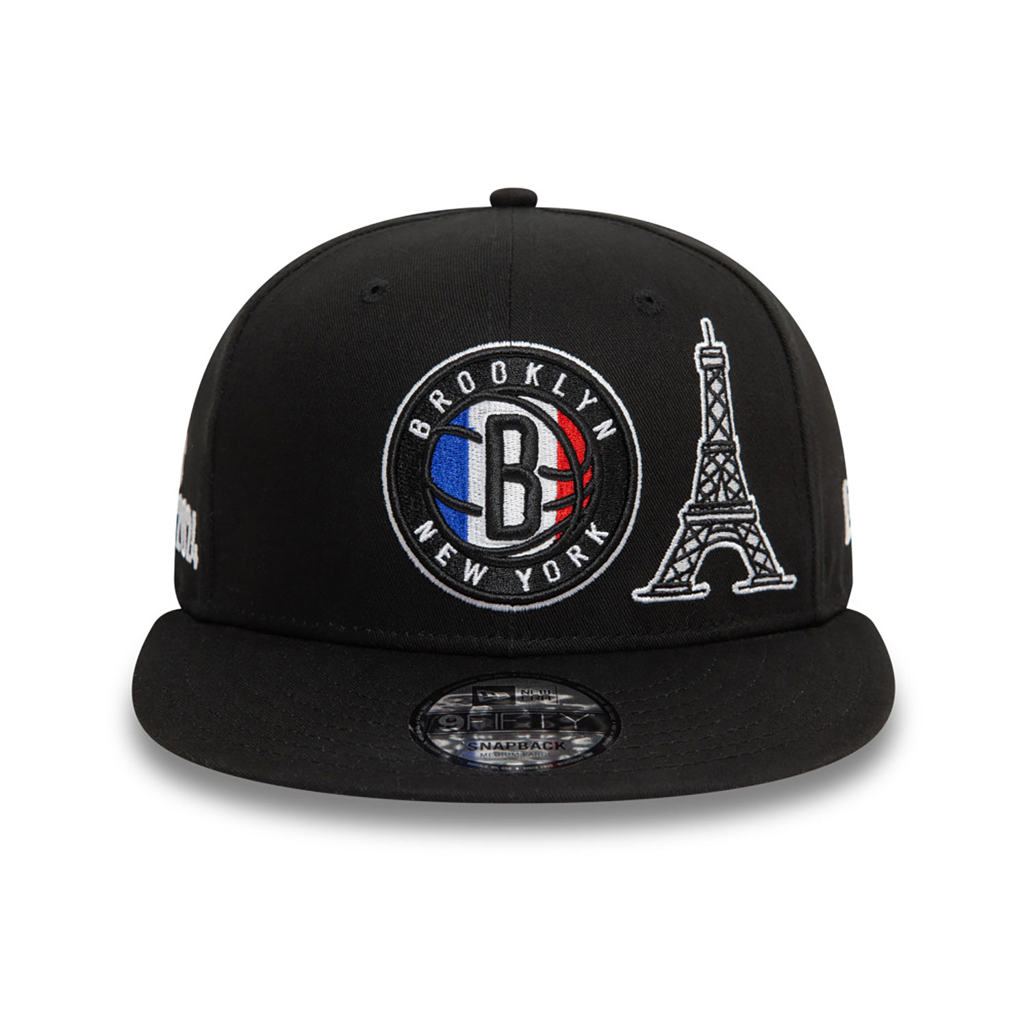 Brooklyn Nets NBA Paris 2024 Black 9FIFTY Snapback Cap