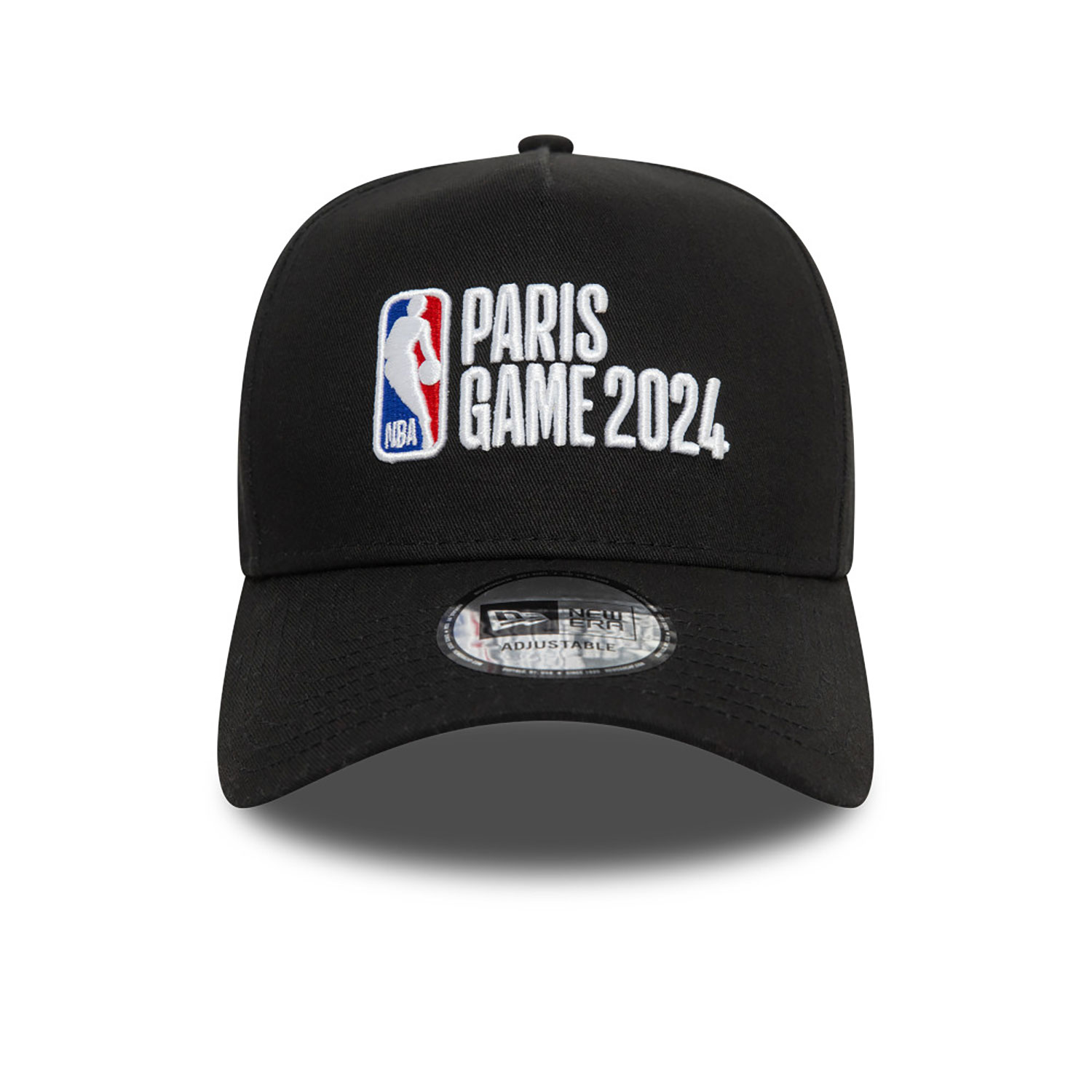 NBA Logo Paris 2024 Black E-Frame Adjustable Trucker Cap