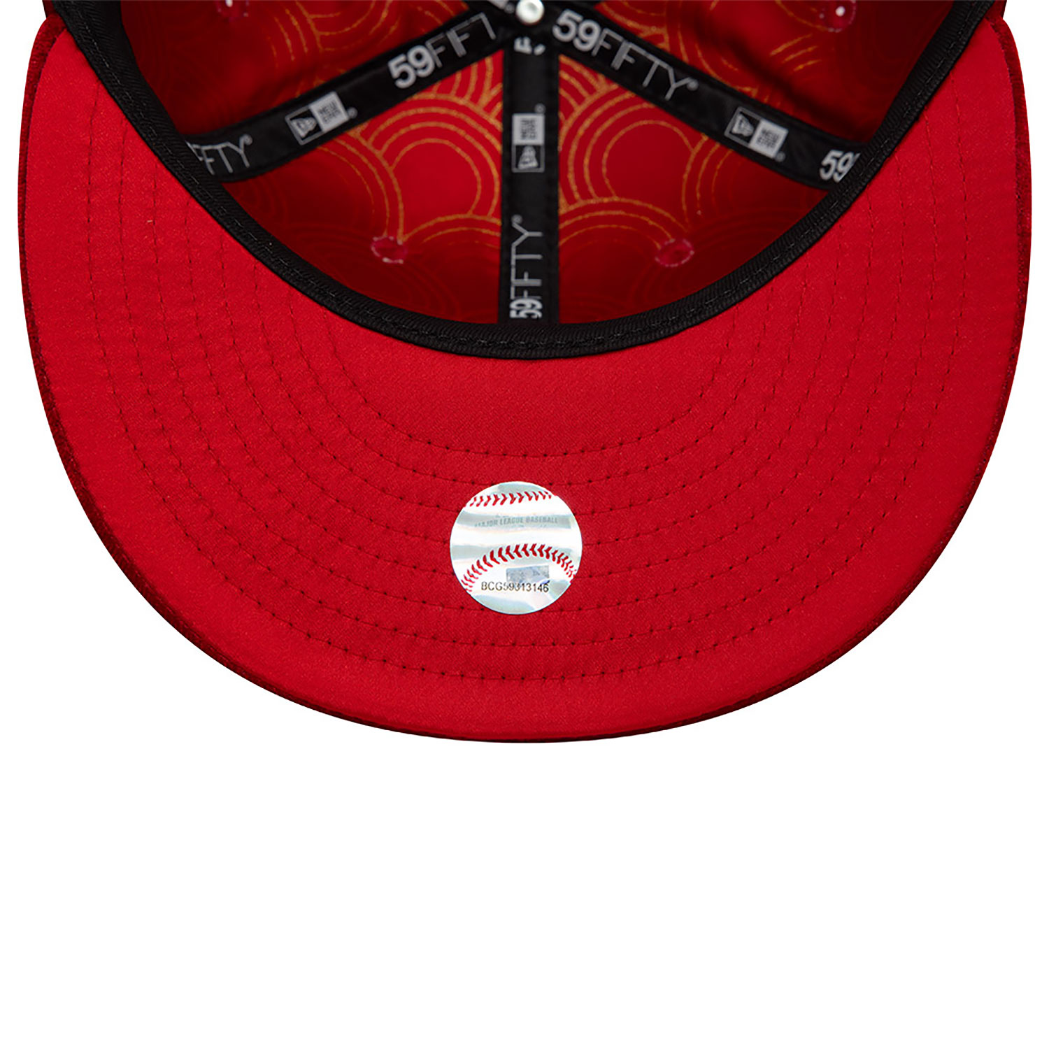 New York Yankees Velvet Satin Lunar New Year Red 59FIFTY Fitted Cap