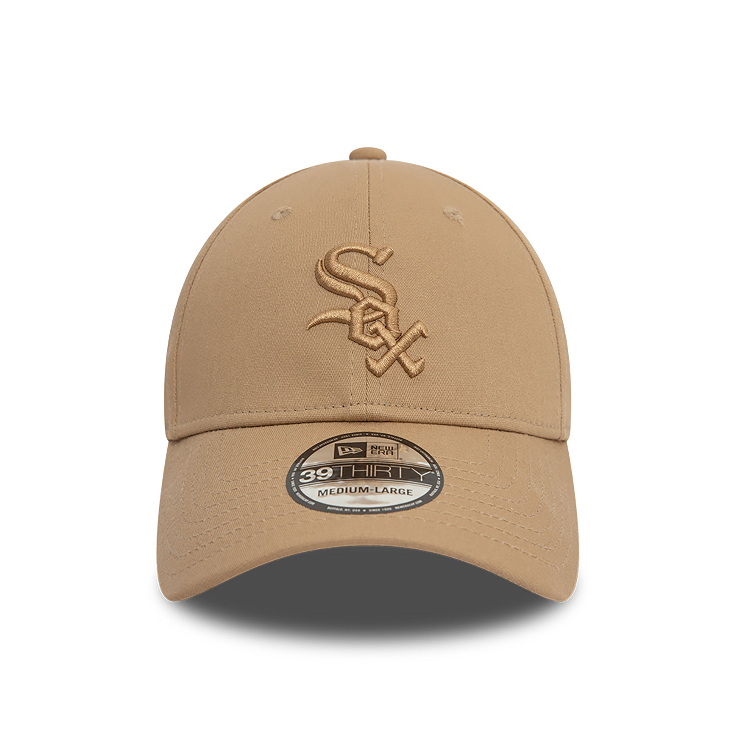 Chicago White Sox League Essential Beige 39THIRTY Stretch Fit Cap