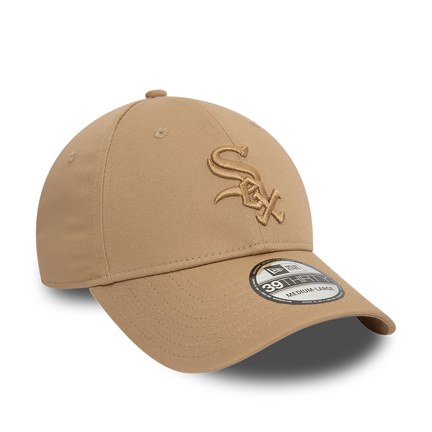 Chicago White Sox League Essential Beige 39THIRTY Stretch Fit Cap
