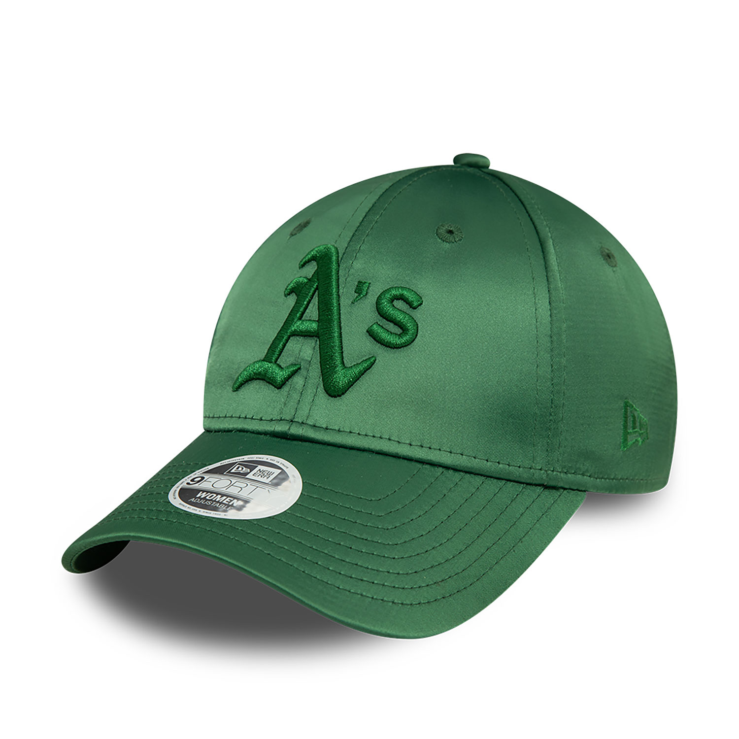 Oakland Athletics Womens Satin Dark Green 9FORTY Adjustable Cap