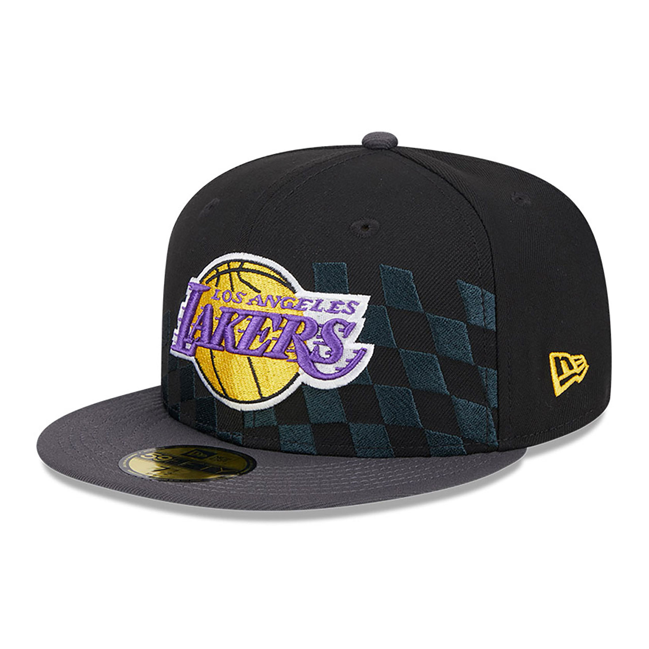 LA Lakers NBA Rally Drive Black 59FIFTY Fitted Cap