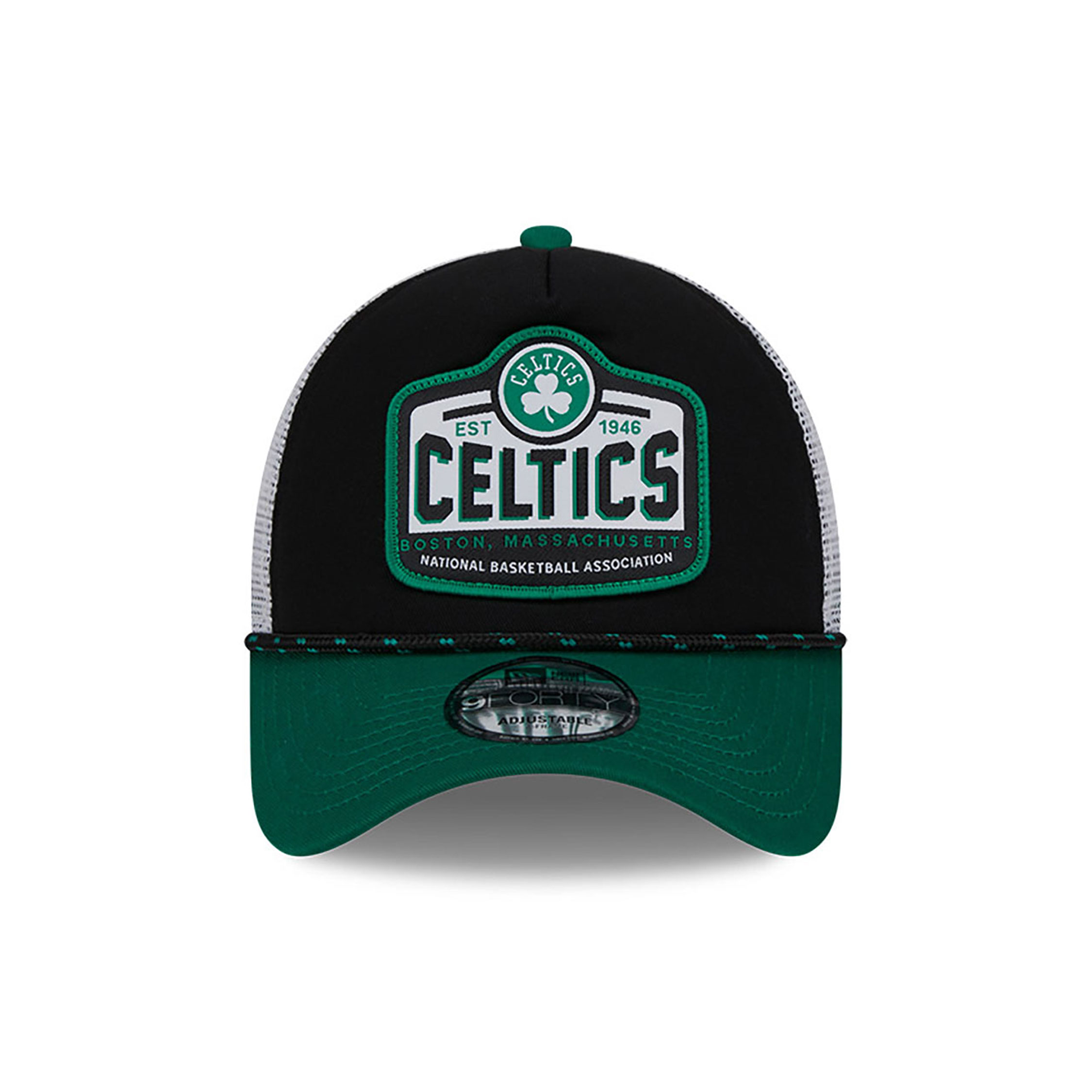 Boston Celtics NBA Rally Drive White 9FORTY A-Frame Trucker Cap