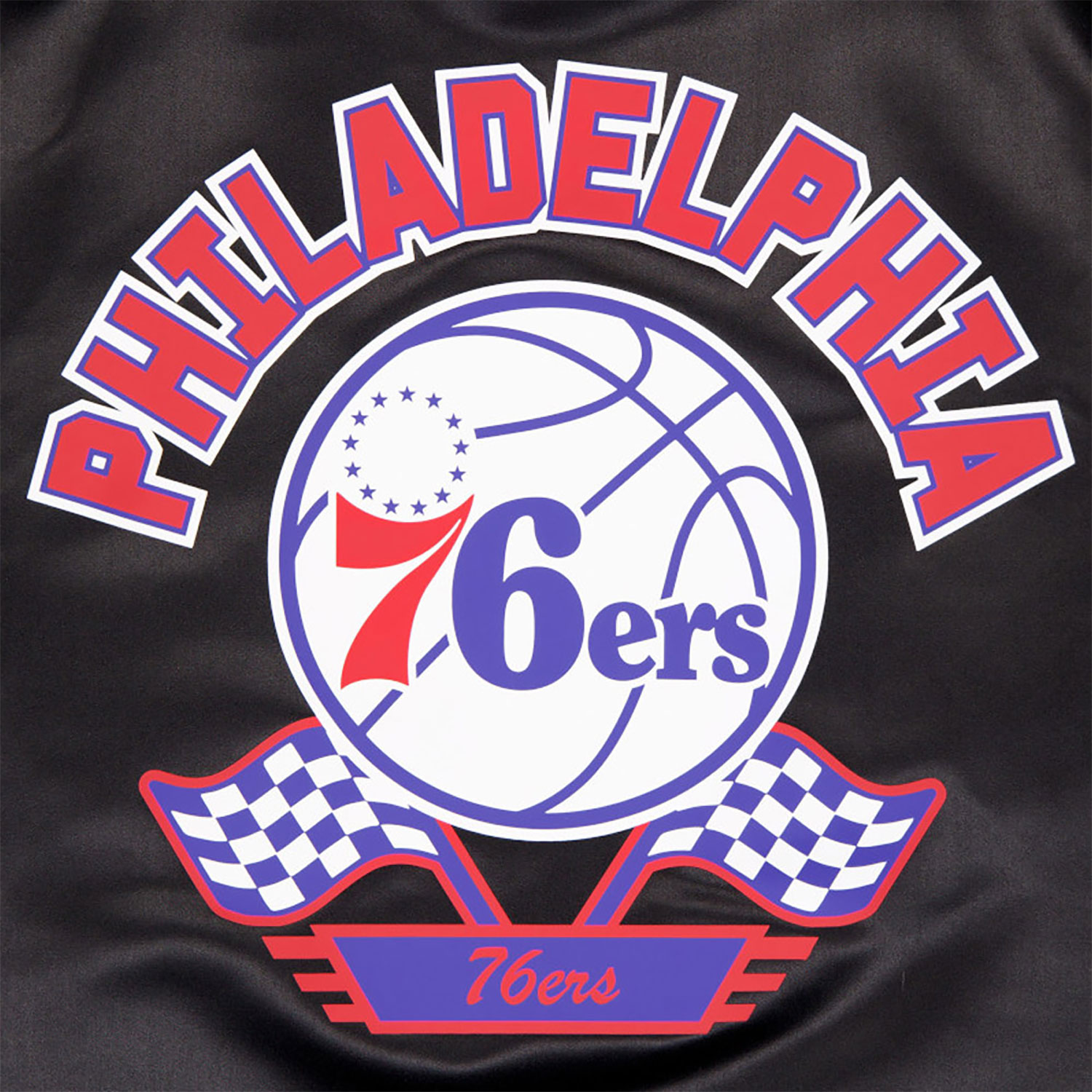Philadelphia 76ers NBA Rally Drive Black Bomber Jacket