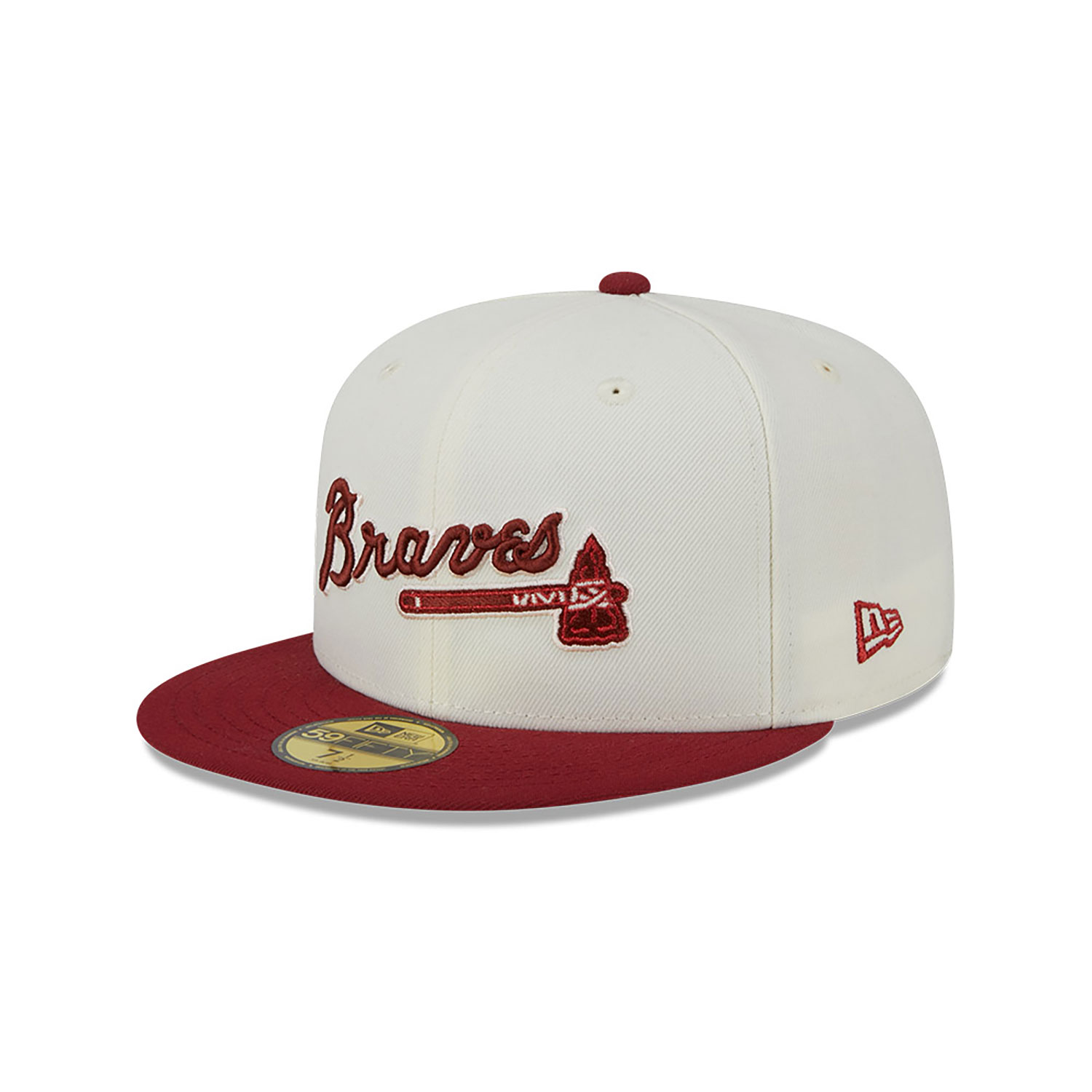 Atlanta Braves Be Mine White 59FIFTY Fitted Cap