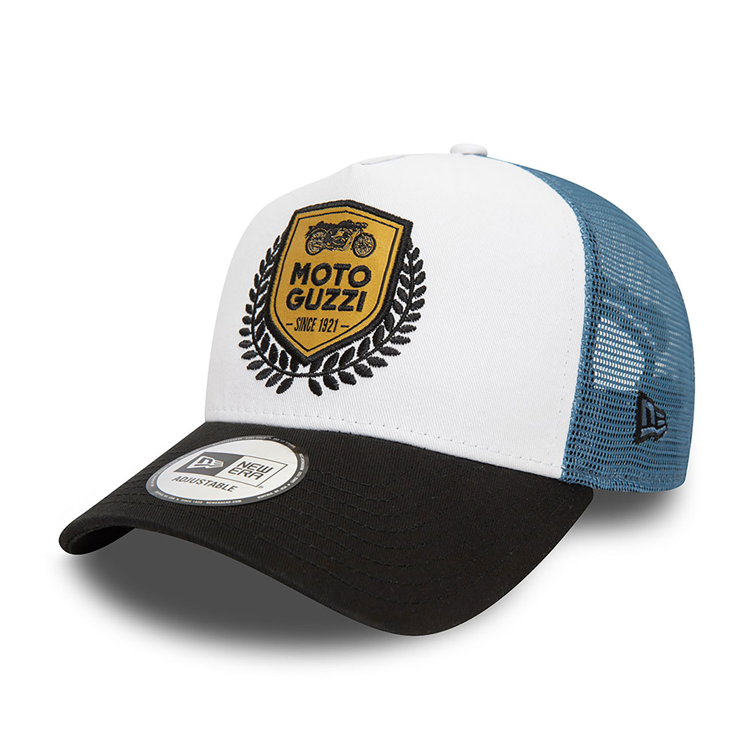 Moto Guzzi Born To Ride White A-Frame Trucker Cap