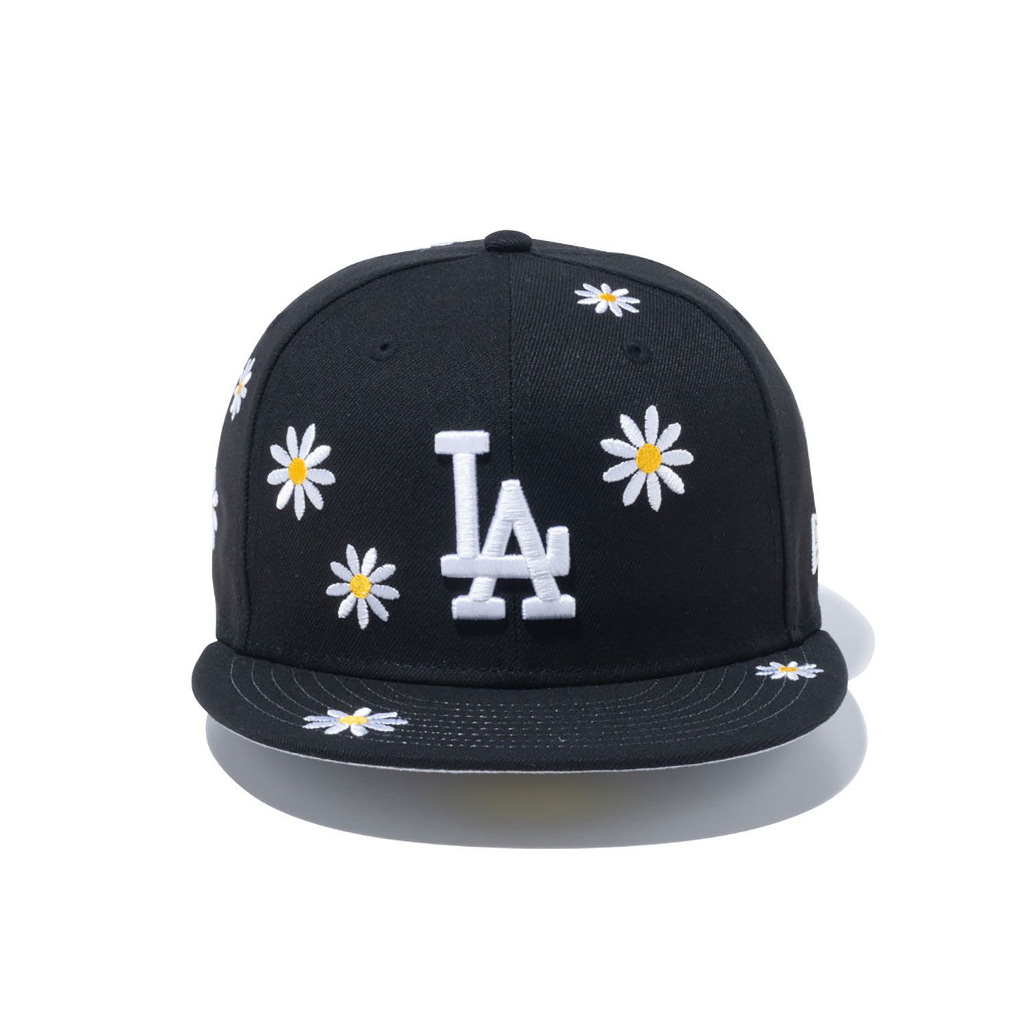 LA Dodgers Flower Embroidery New Era Japan Black 59FIFTY Fitted Cap