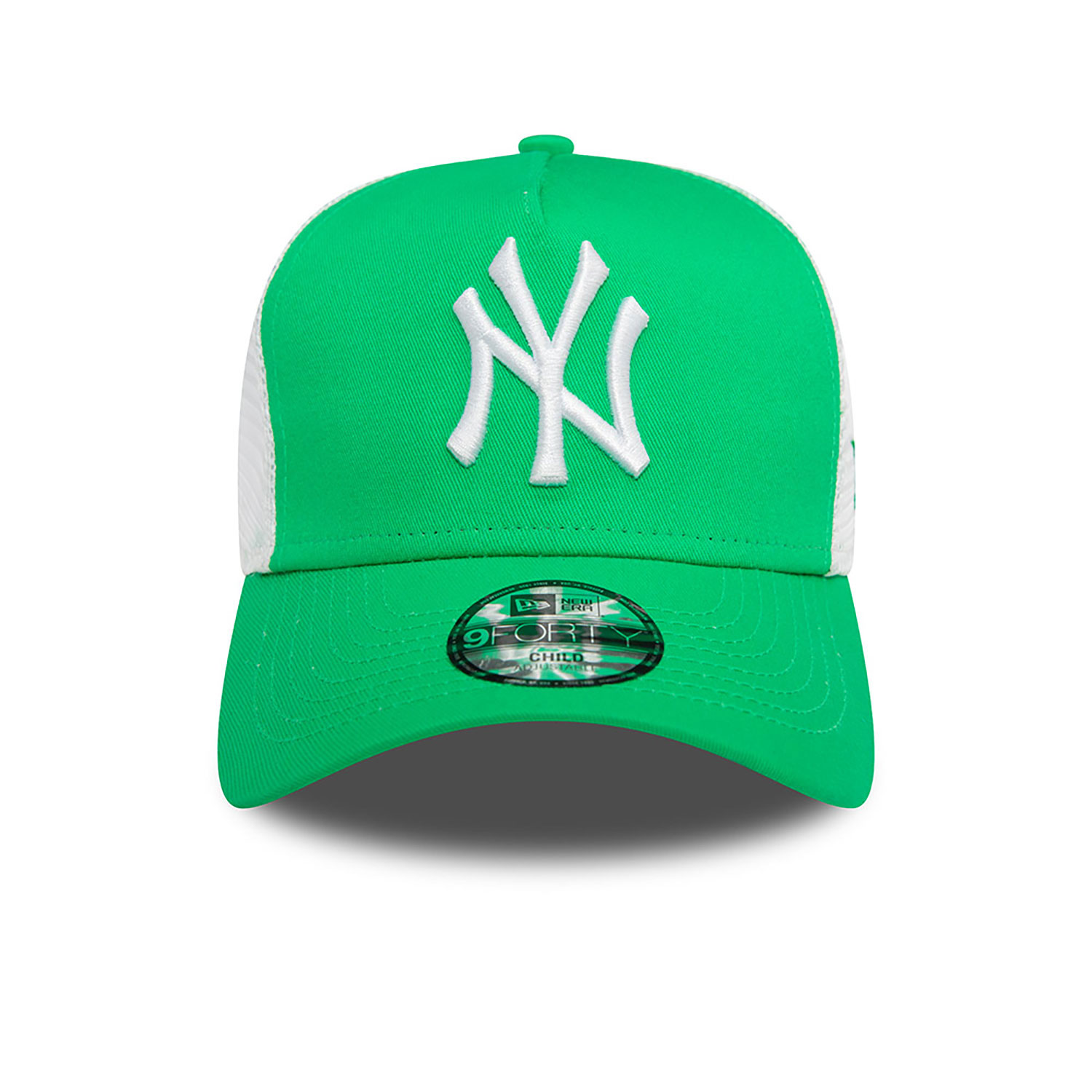 New York Yankees Youth League Essential Bright Green A-Frame Trucker Cap