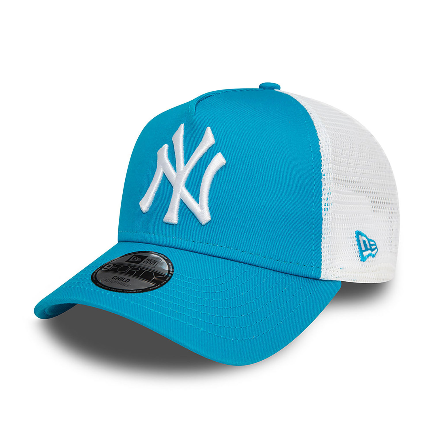 New York Yankees Youth League Essential Bright Blue A-Frame Trucker Cap