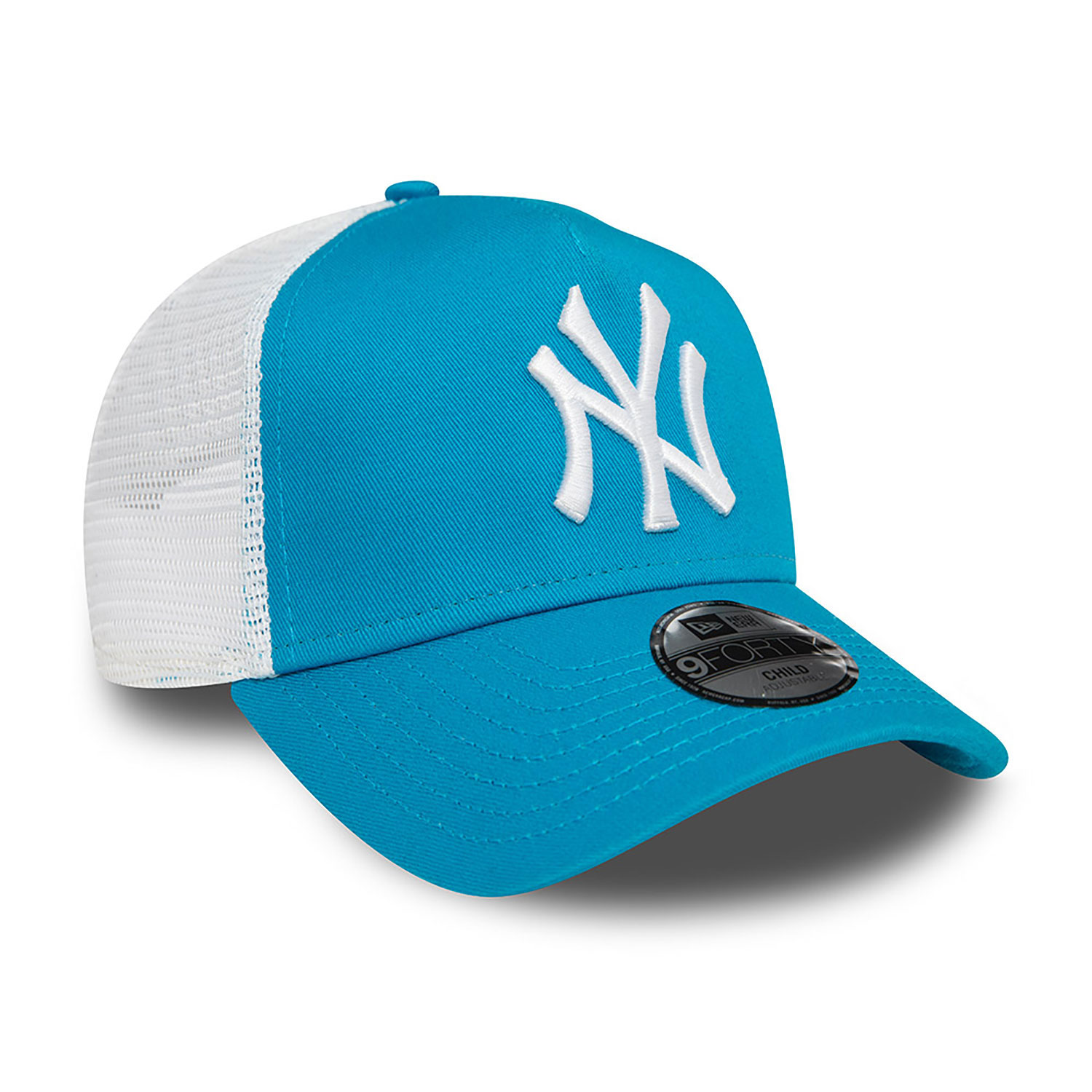 New York Yankees Youth League Essential Bright Blue A-Frame Trucker Cap