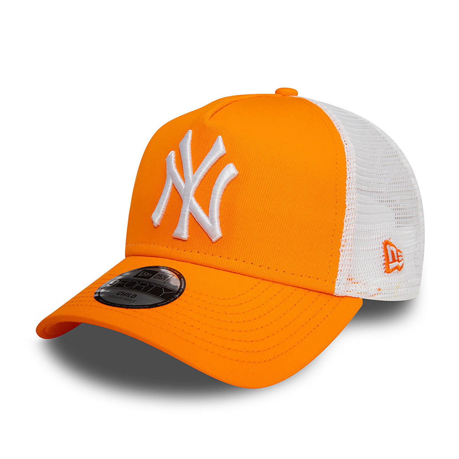 New York Yankees Youth League Essential Orange A-Frame Trucker Cap