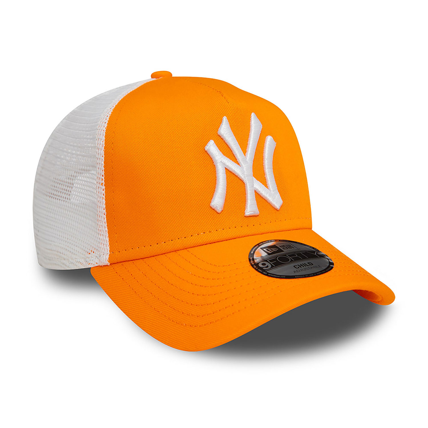 New York Yankees Youth League Essential Orange A-Frame Trucker Cap