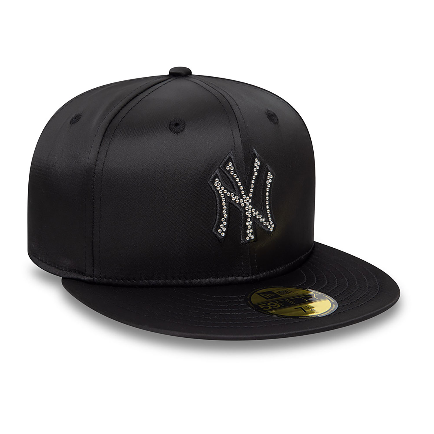 New York Yankees MLB Rhinestone Satin Black 59FIFTY Fitted Cap