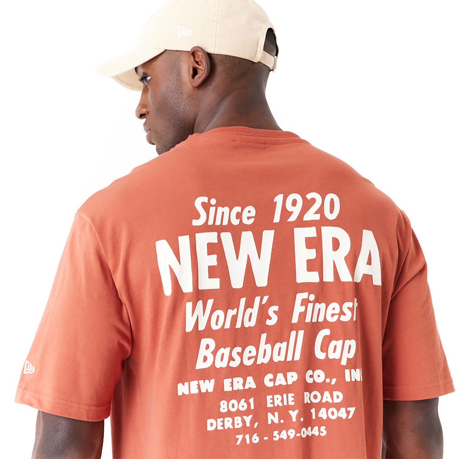 New Era Graphic Brown Oversized T-Shirt