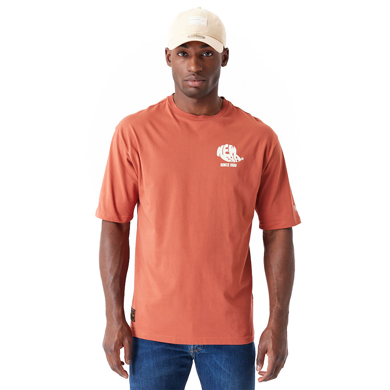New Era Graphic Brown Oversized T-Shirt