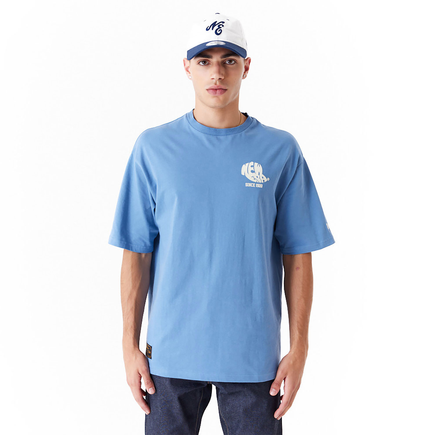 New Era Graphic Blue Oversized T-Shirt