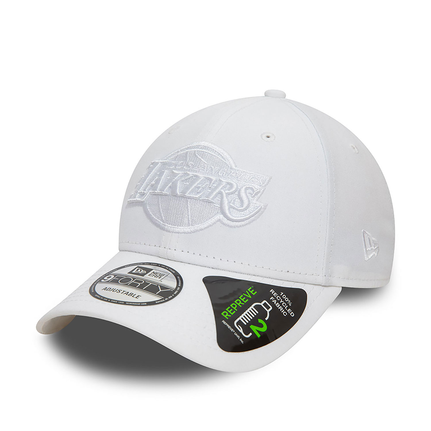 LA Lakers Repreve Outline White 9FORTY Adjustable Cap