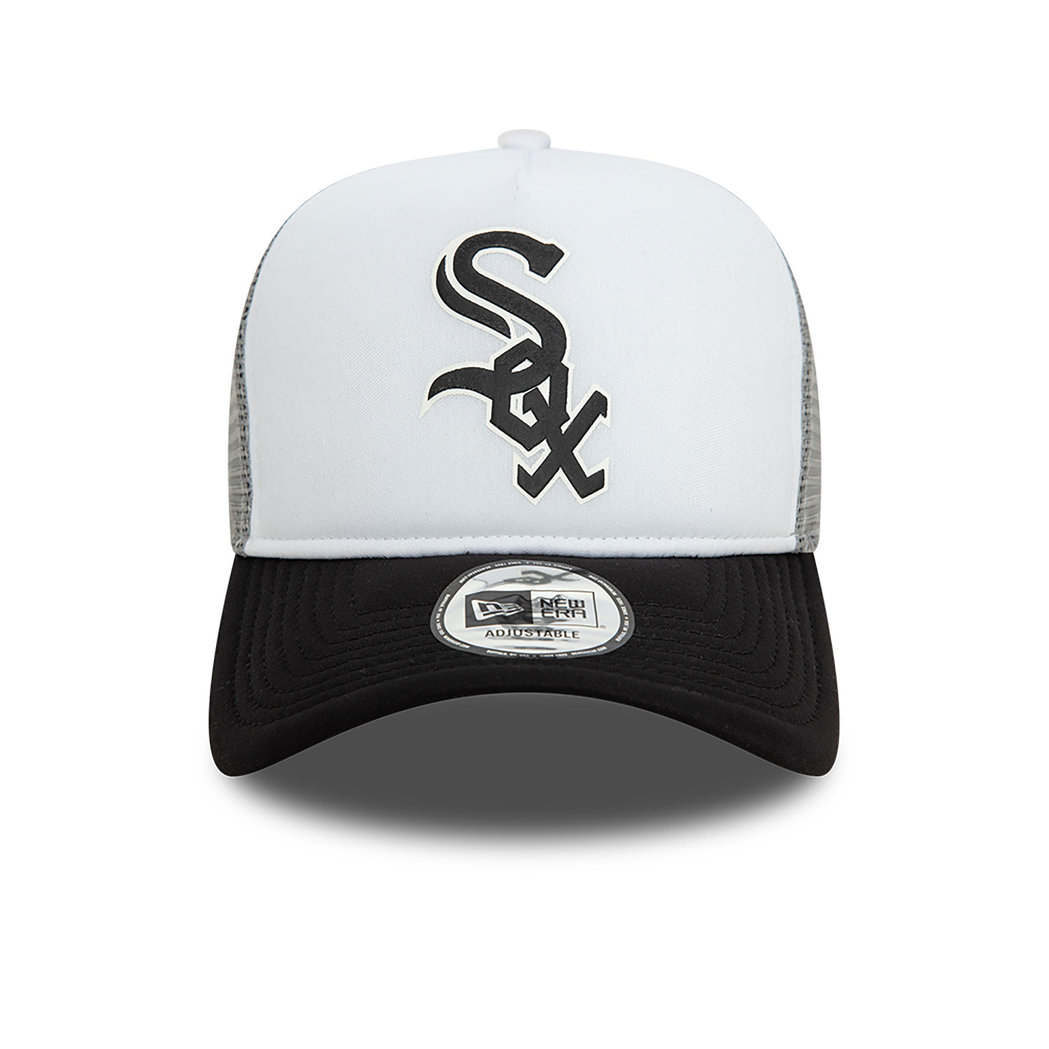 Chicago White Sox MLB Logo Black A-Frame Trucker Cap
