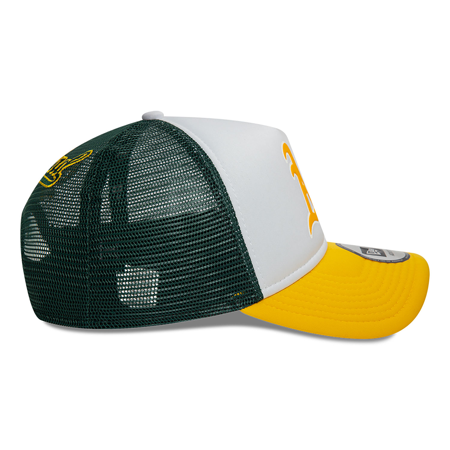 Oakland Athletics MLB Logo Dark Yellow A-Frame Trucker Cap