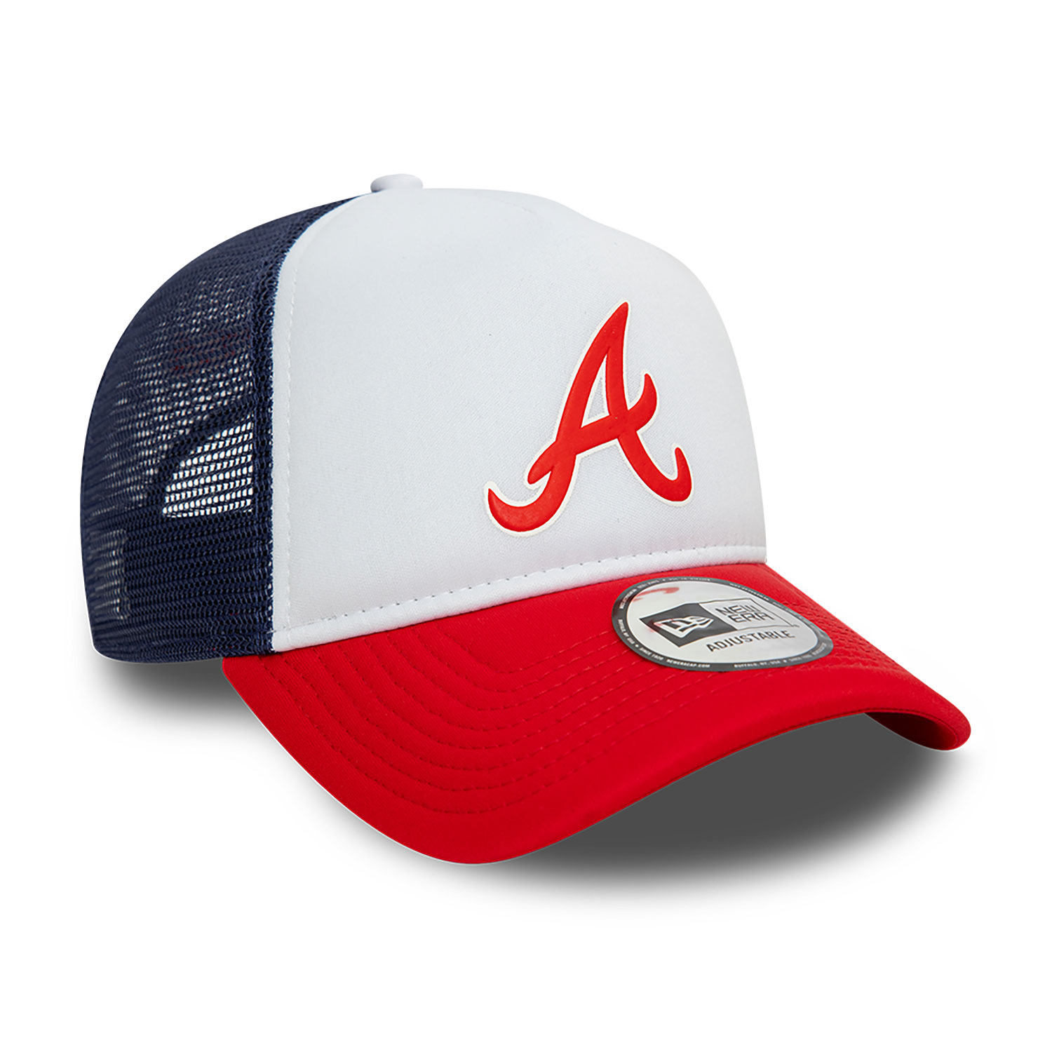 Atlanta Braves MLB Logo Red A-Frame Trucker Cap