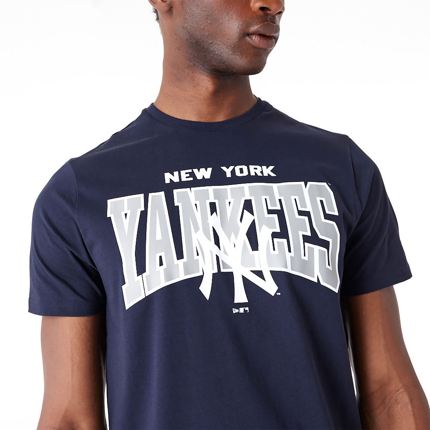 New York Yankees MLB Arch Wordmark Graphic Navy T-Shirt