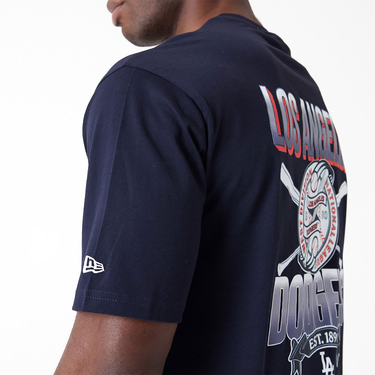 LA Dodgers Baseball Graphic Navy Oversized T-Shirt
