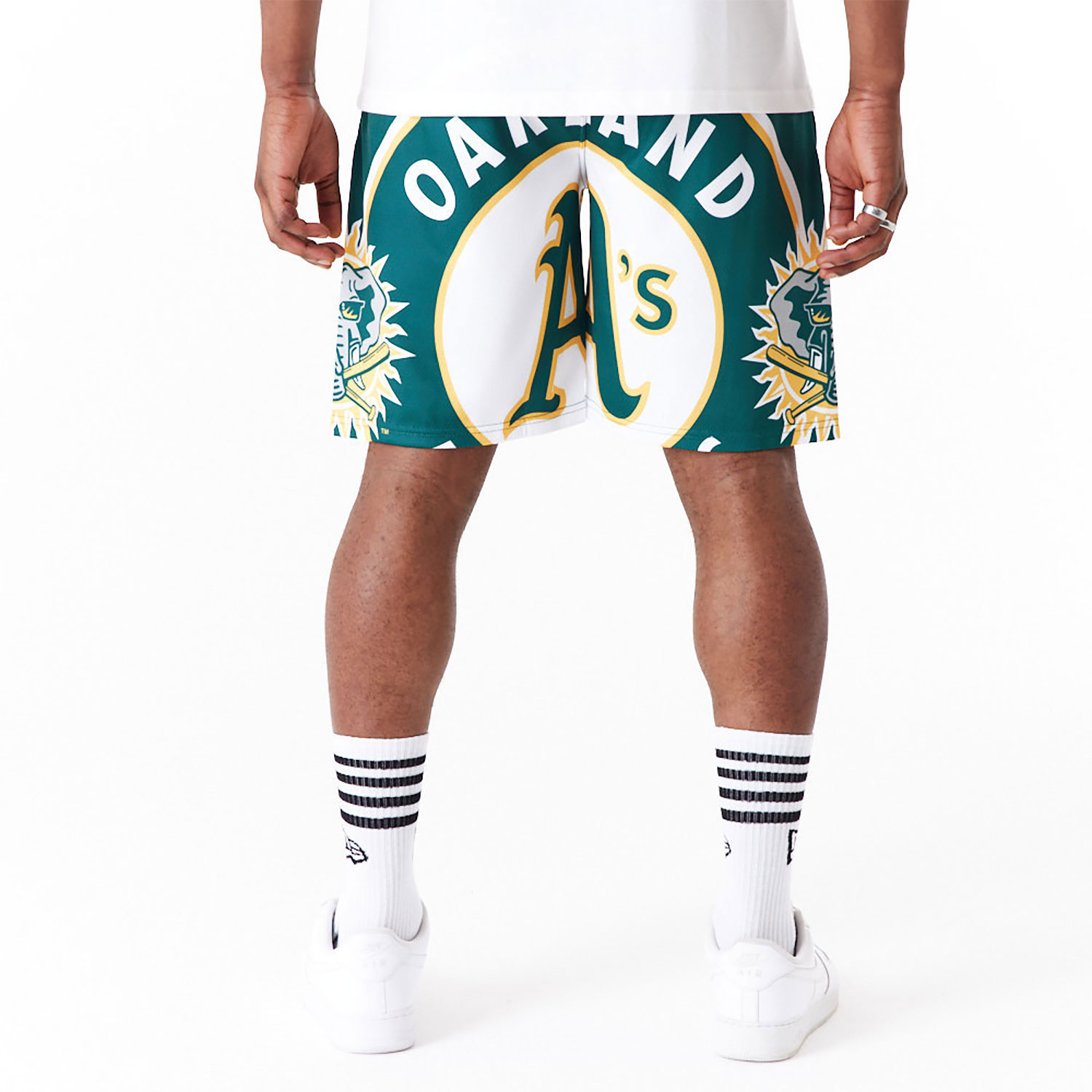 Oakland Athletics MLB Large Logo Dark Green Shorts