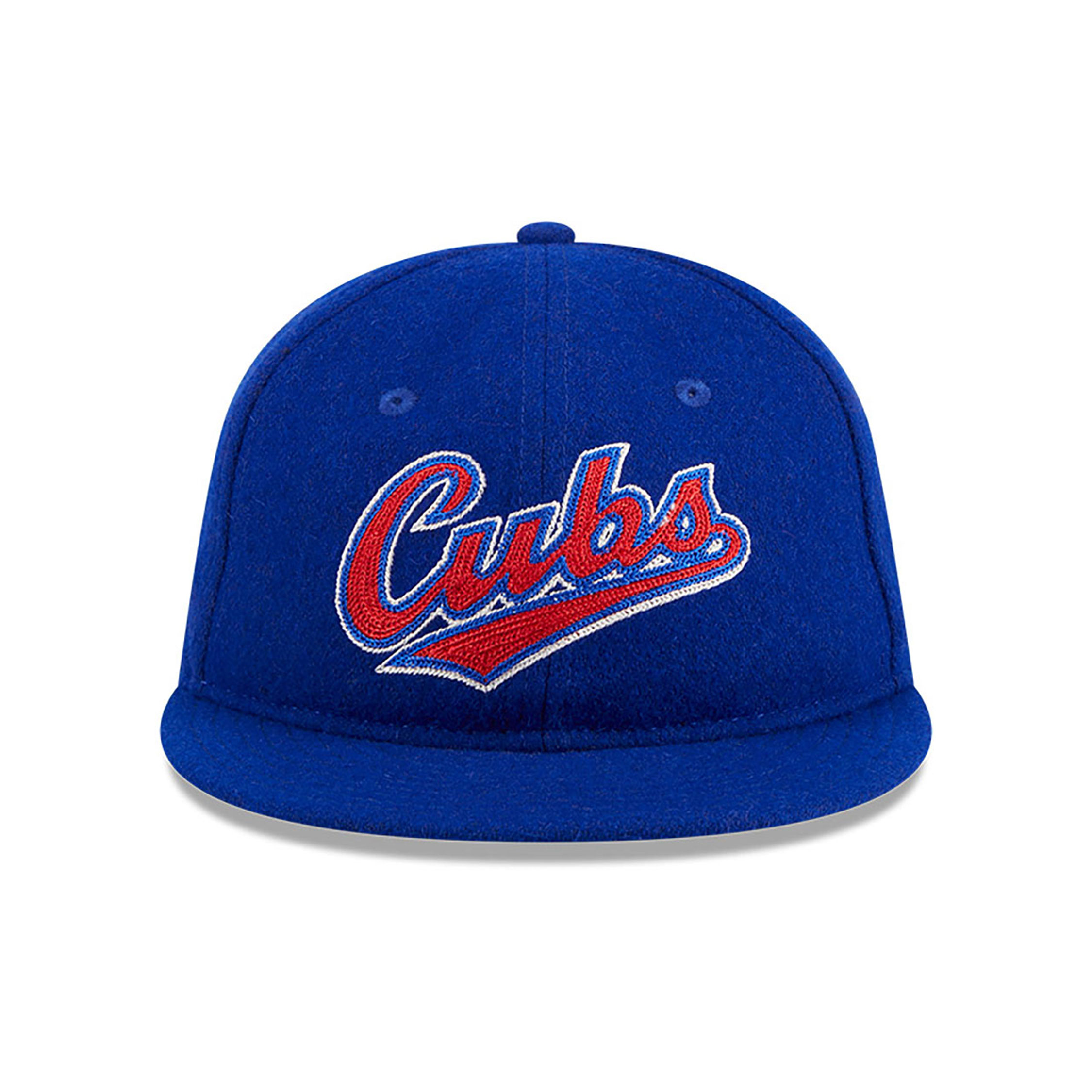 Chicago Cubs Melton Wool Blue Retro Crown 9FIFTY Strapback Cap