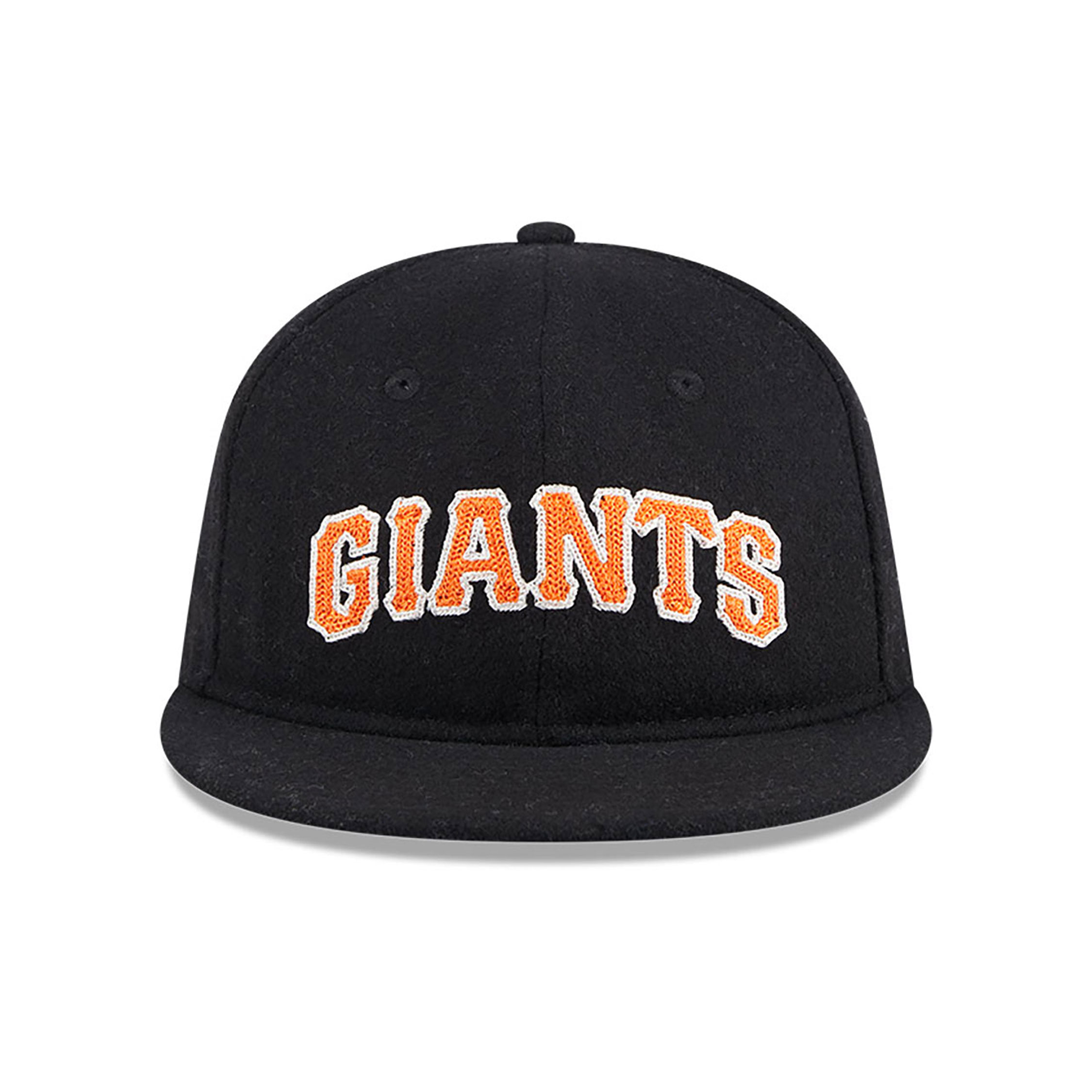 San Francisco Giants Melton Wool Black Retro Crown 9FIFTY Strapback Cap