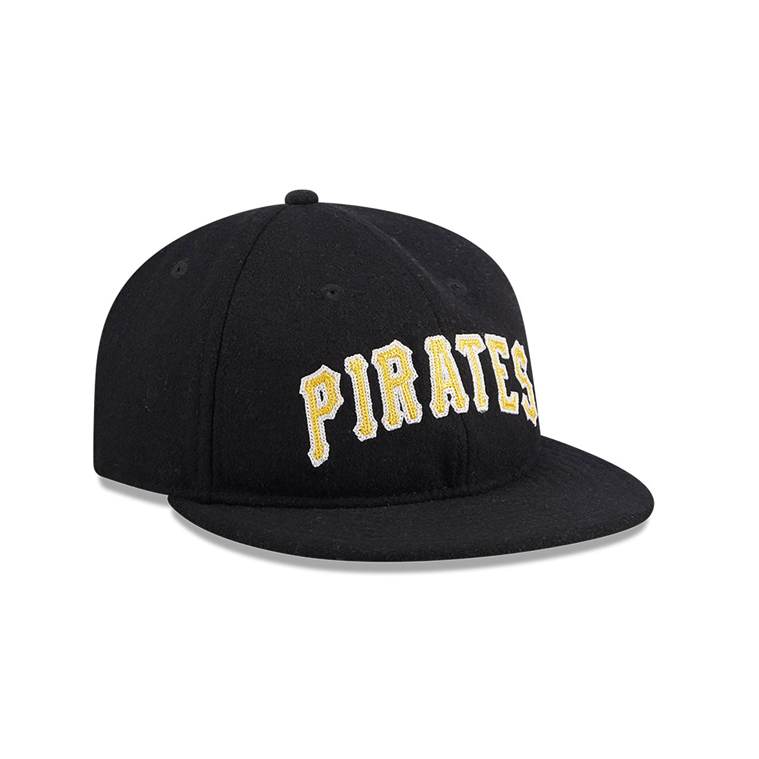 Pittsburgh Pirates Melton Wool Black Retro Crown 9FIFTY Strapback Cap