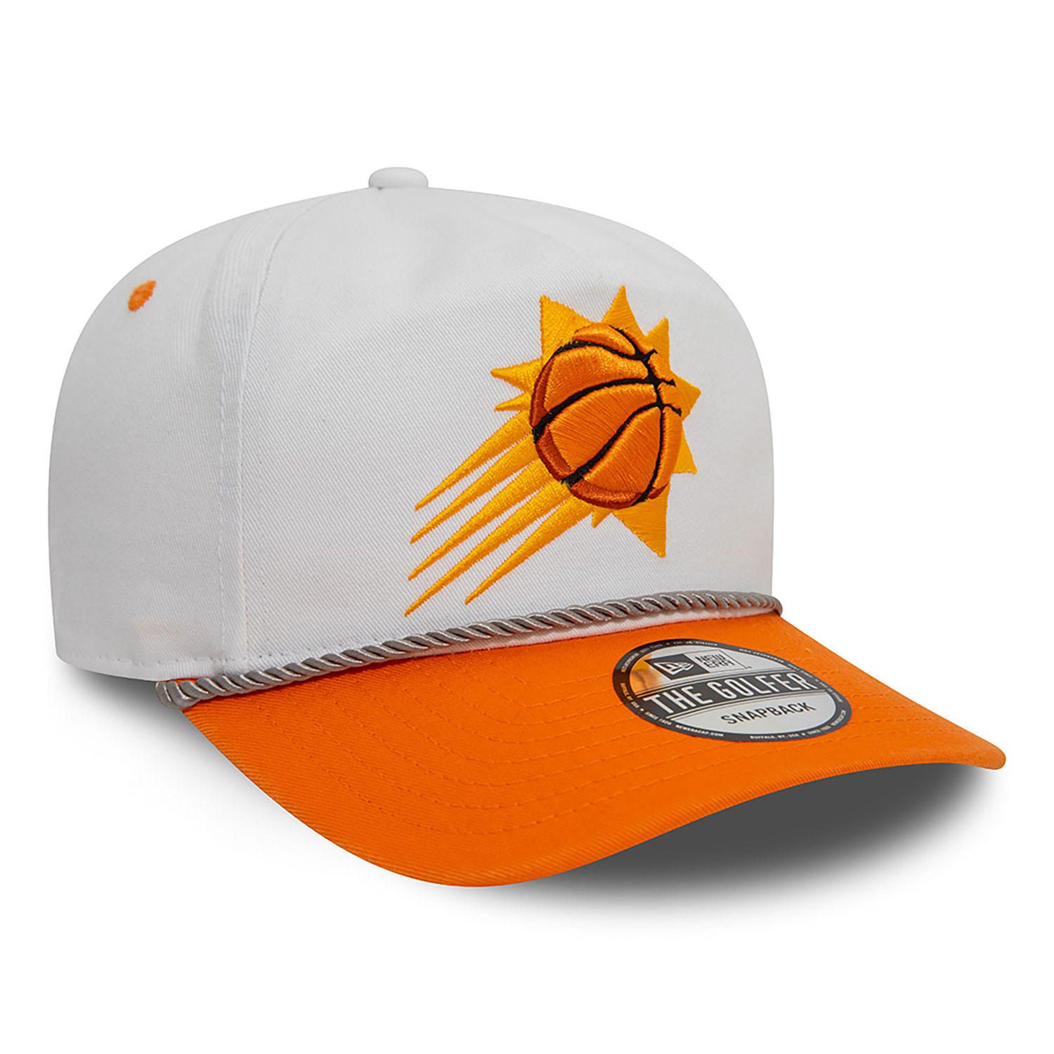 Phoenix Suns Washed NBA White Golfer Snapback Cap