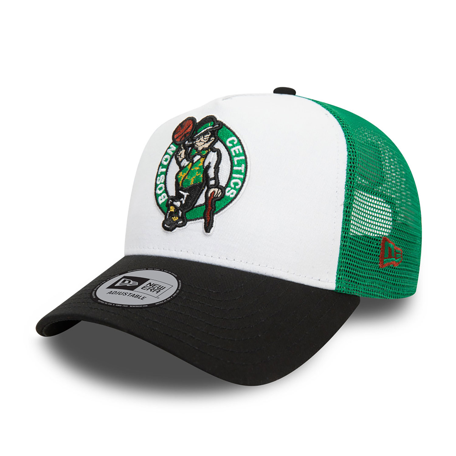 Boston Celtics NBA Black 9FORTY A-Frame Trucker Cap