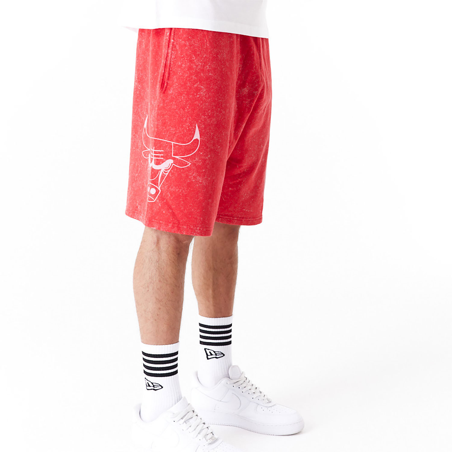 Chicago Bulls NBA Washed Red Shorts