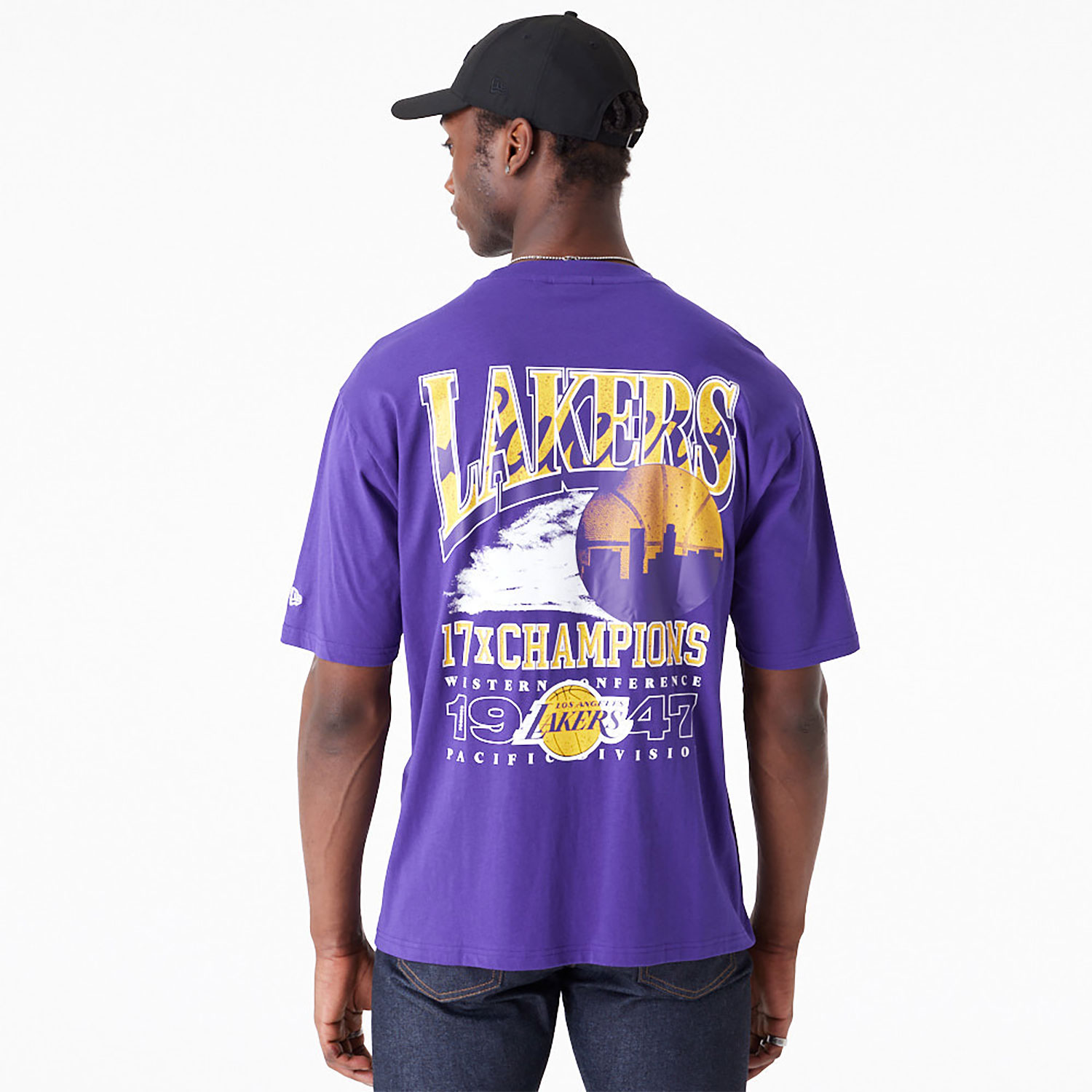 NBA Championship LA Lakers Oversized T-Shirt | New Era Cap UK