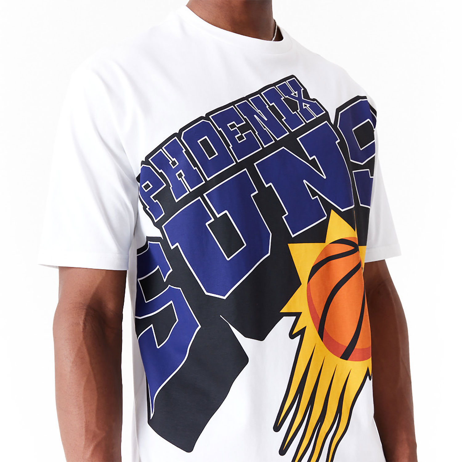 Phoenix Suns NBA Large Wordmark White Oversized T-Shirt