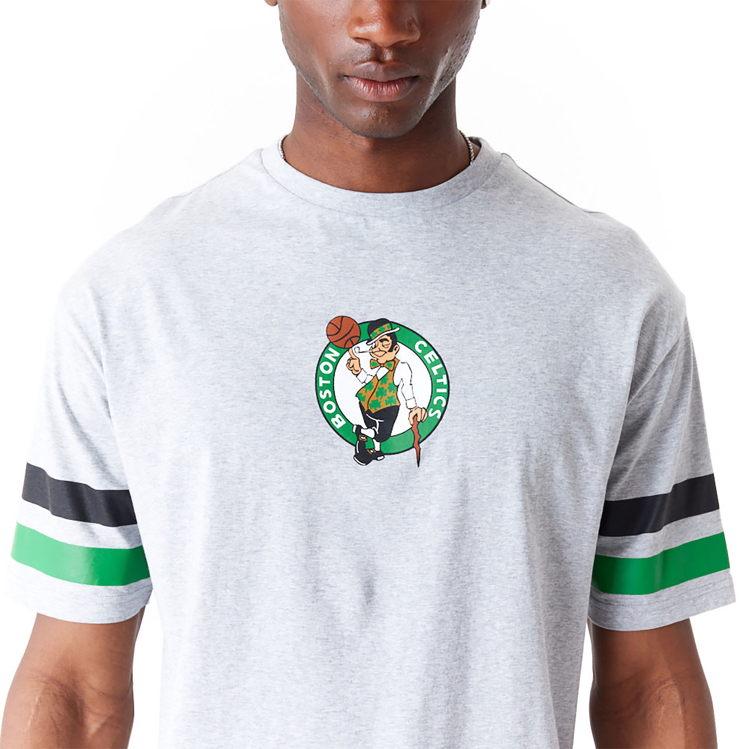 Boston Celtics NBA Arch Graphic Grey Oversized T-Shirt
