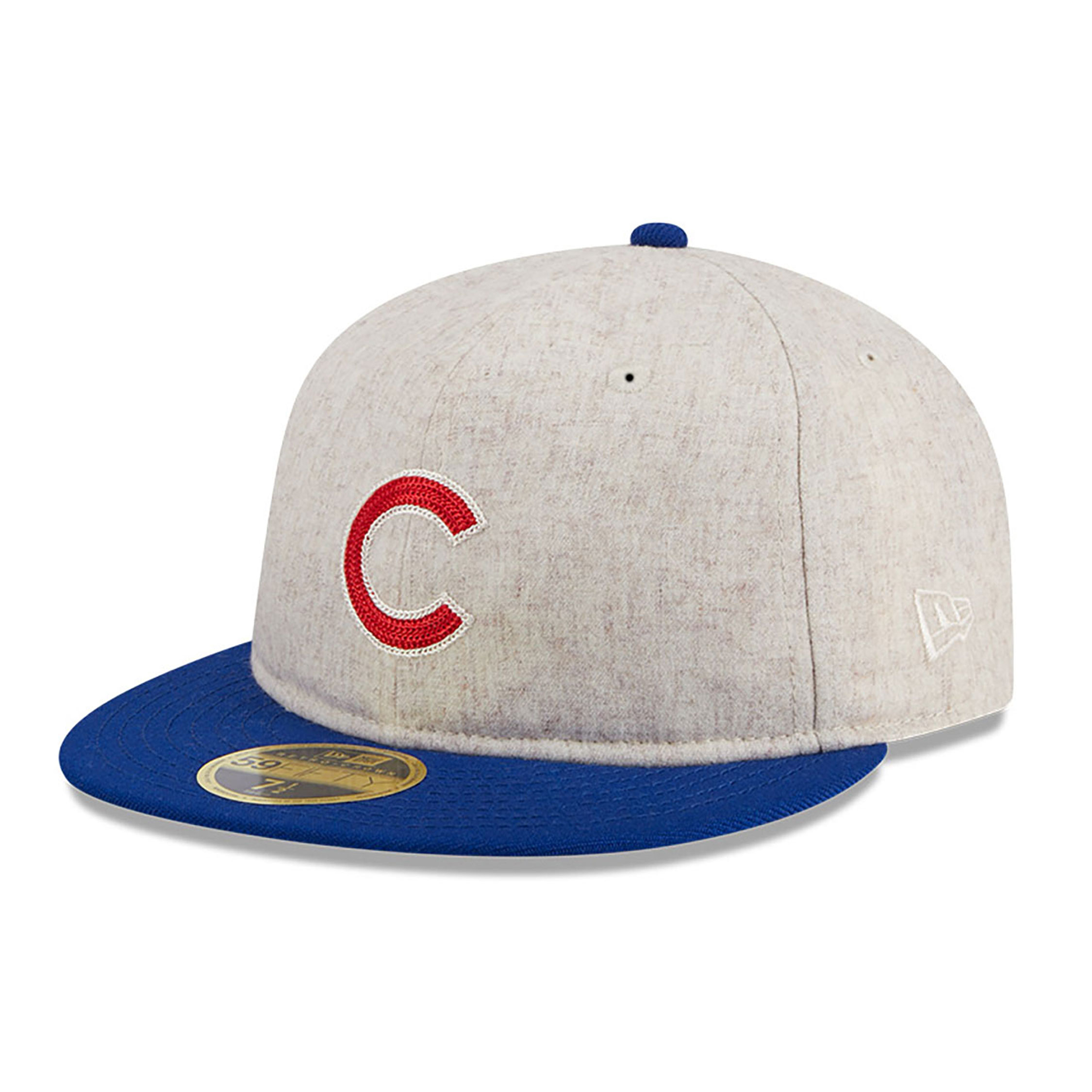 Chicago Cubs Melton Wool Light Beige Retro Crown 59FIFTY Fitted Cap