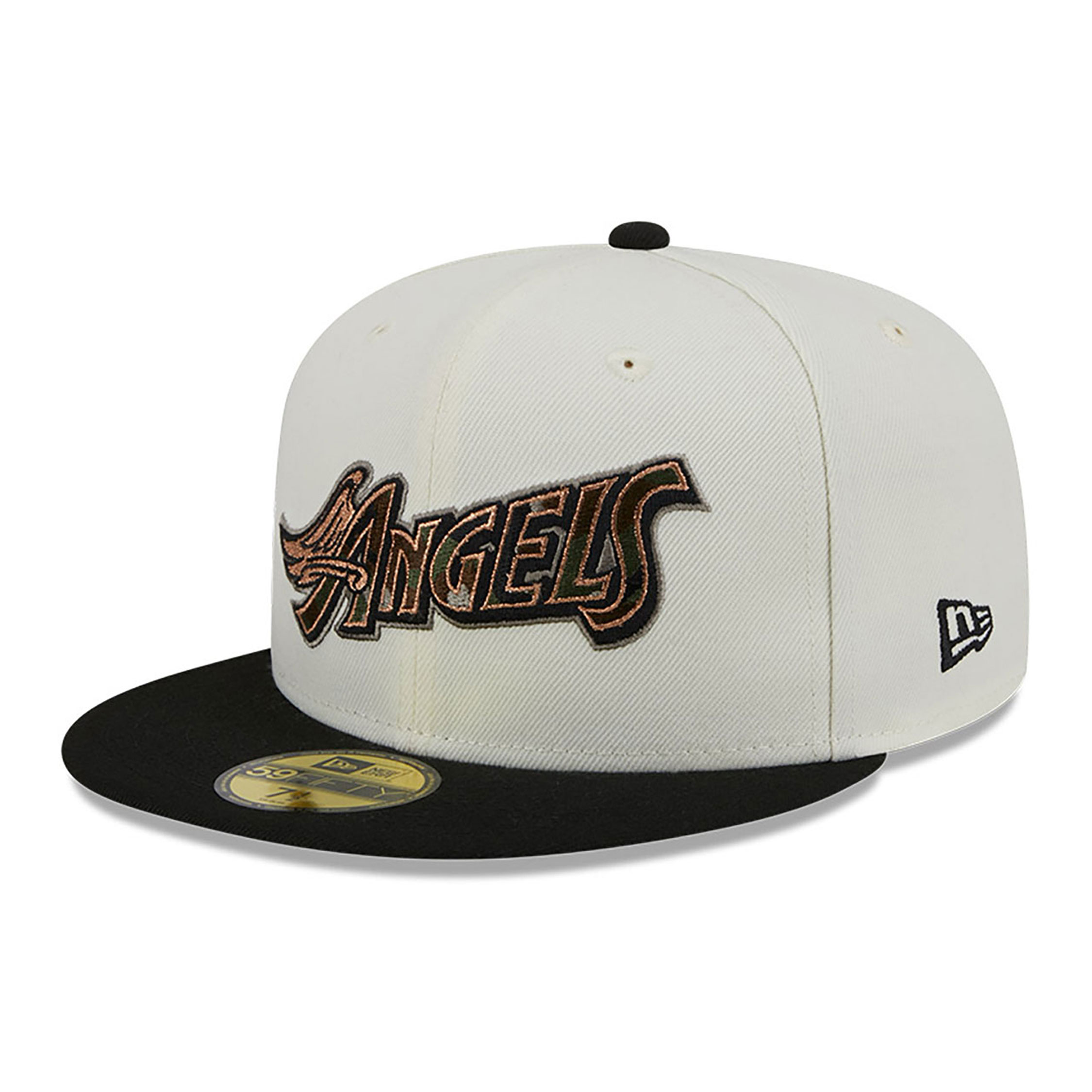LA Angels Camo Fill White 59FIFTY Fitted Cap
