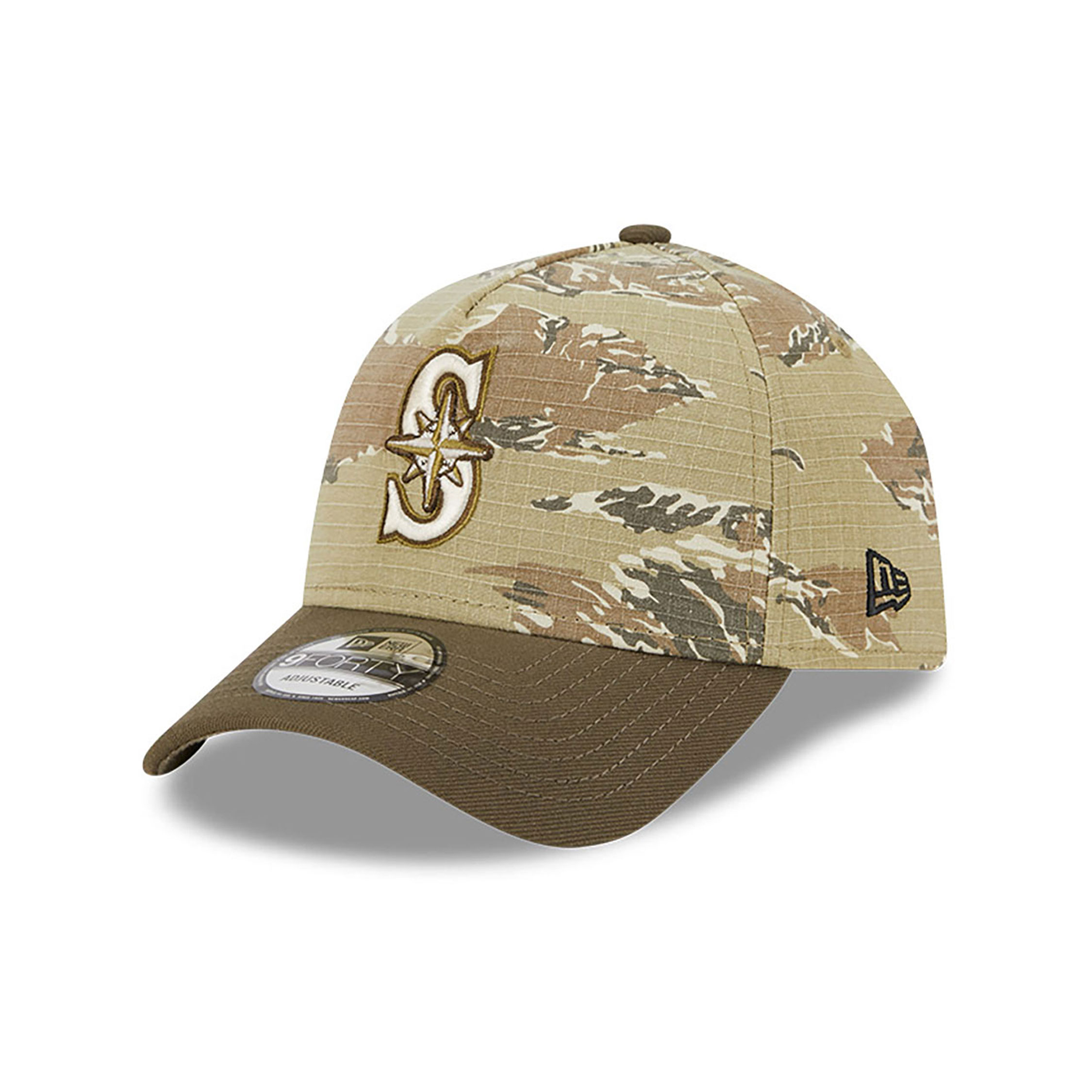 Seattle Mariners Two-Tone Tiger Camo Green 9FORTY A-Frame Adjustable Cap