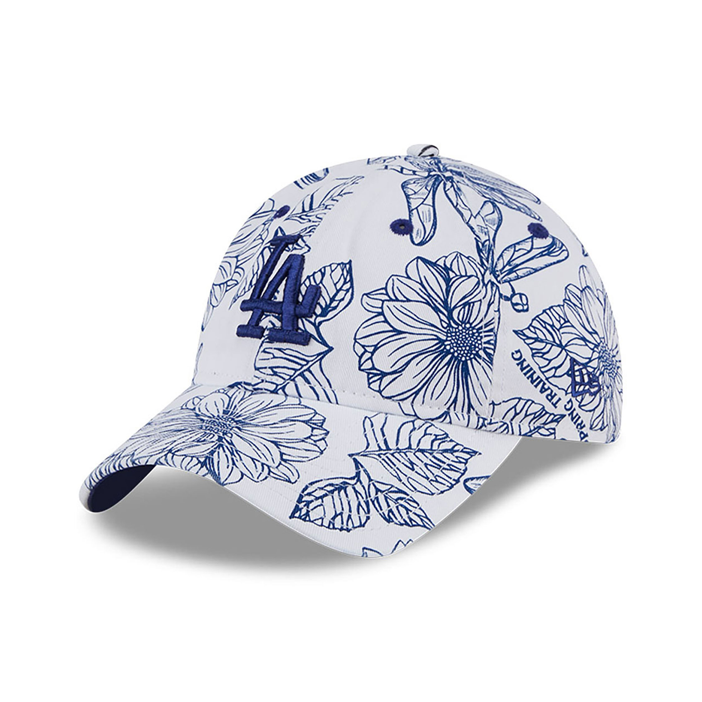 LA Dodgers Womens Spring All Over Print White 9TWENTY Adjustable Cap